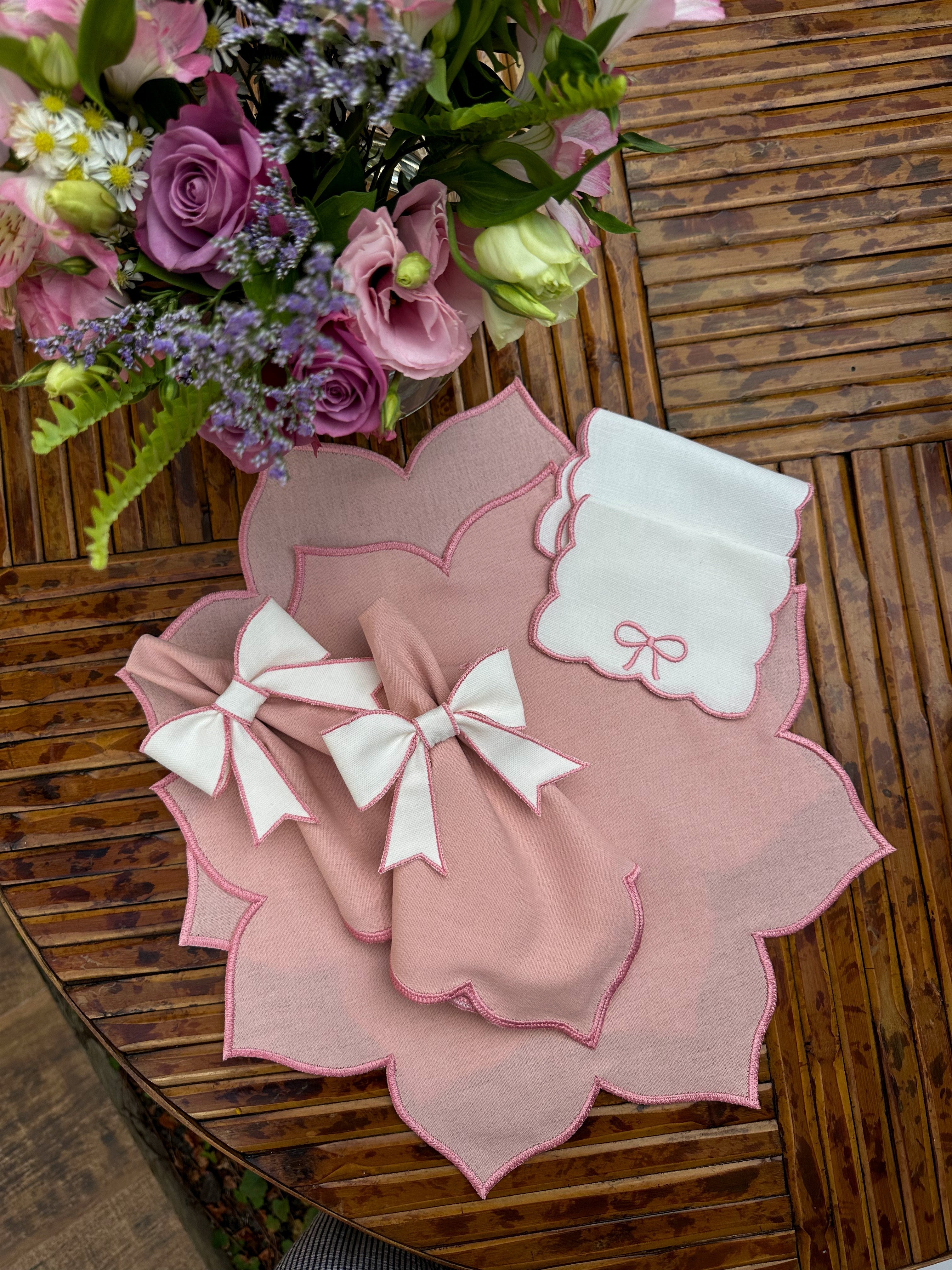 Porta Guardanapo Laço Pink