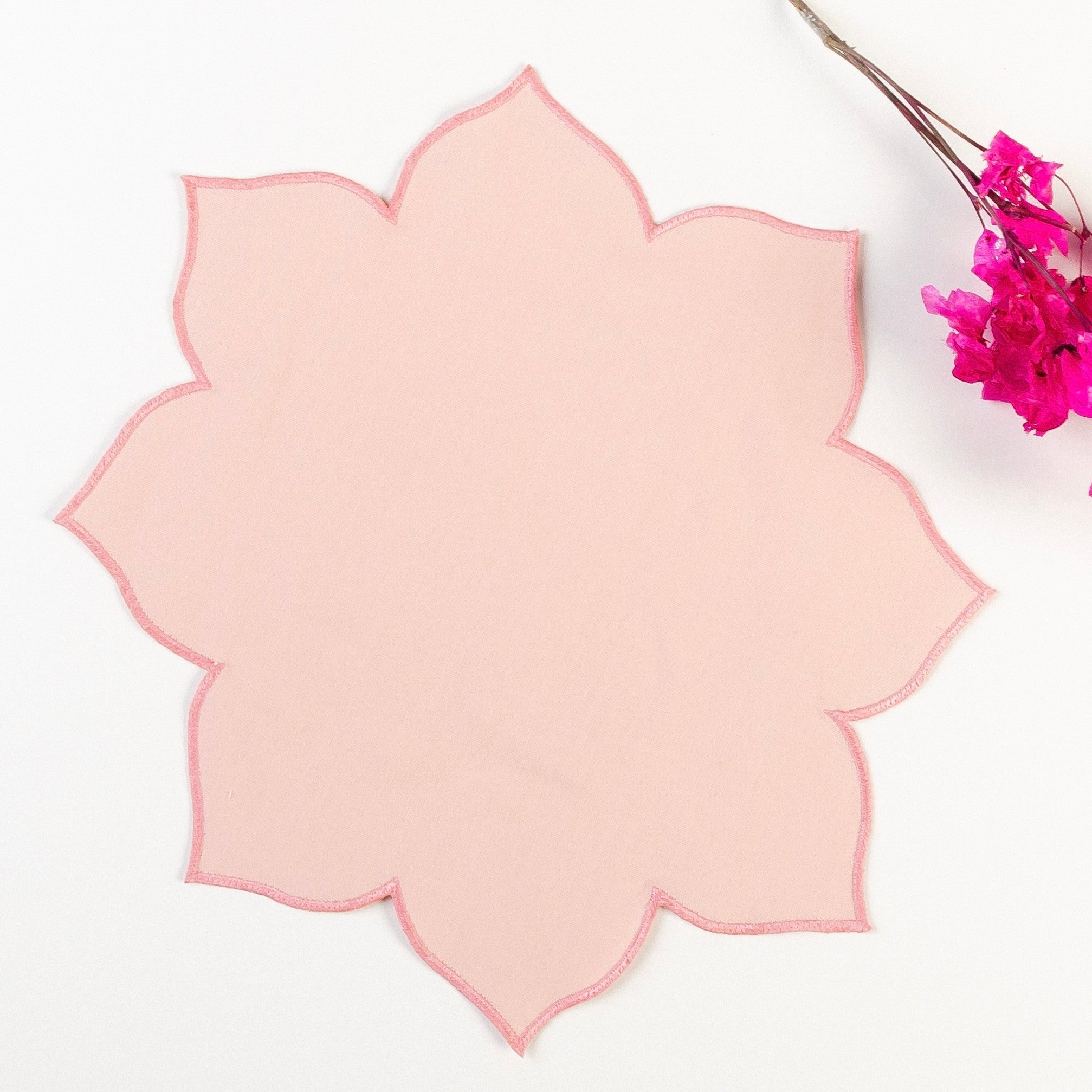 Lugar Americano Flor Rosa