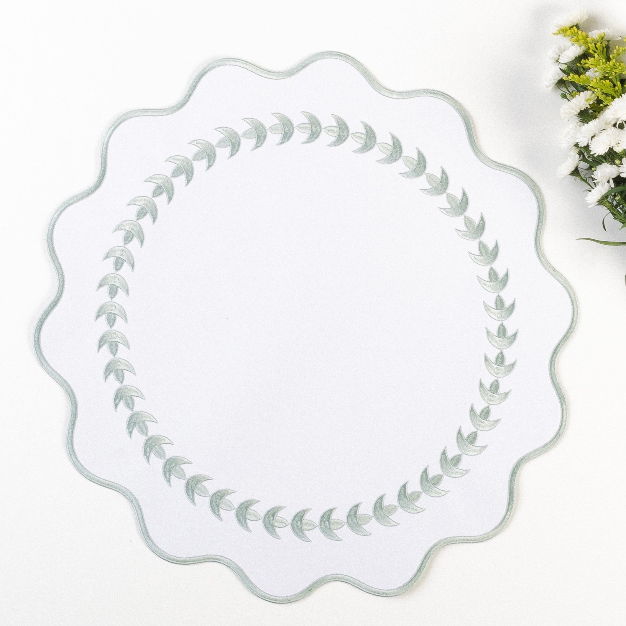 Lugar Americano Ramos Verde Pistache