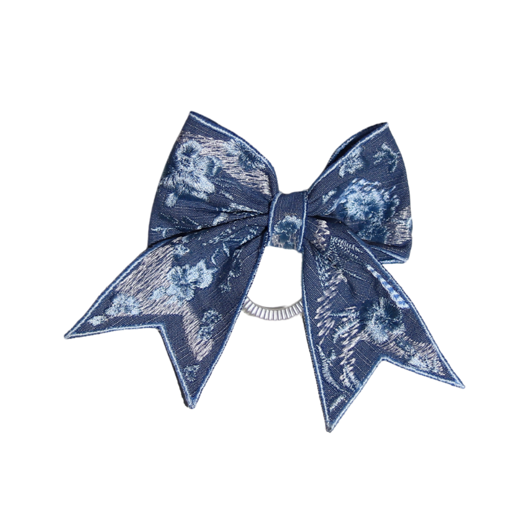 Porta-Guardanapo Laço Bordado Azul