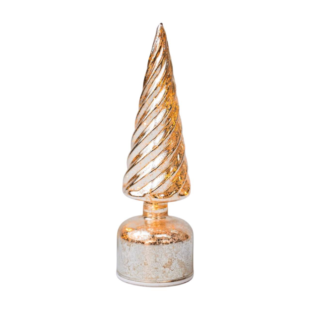 Árvore Giratória c/ Led Prata