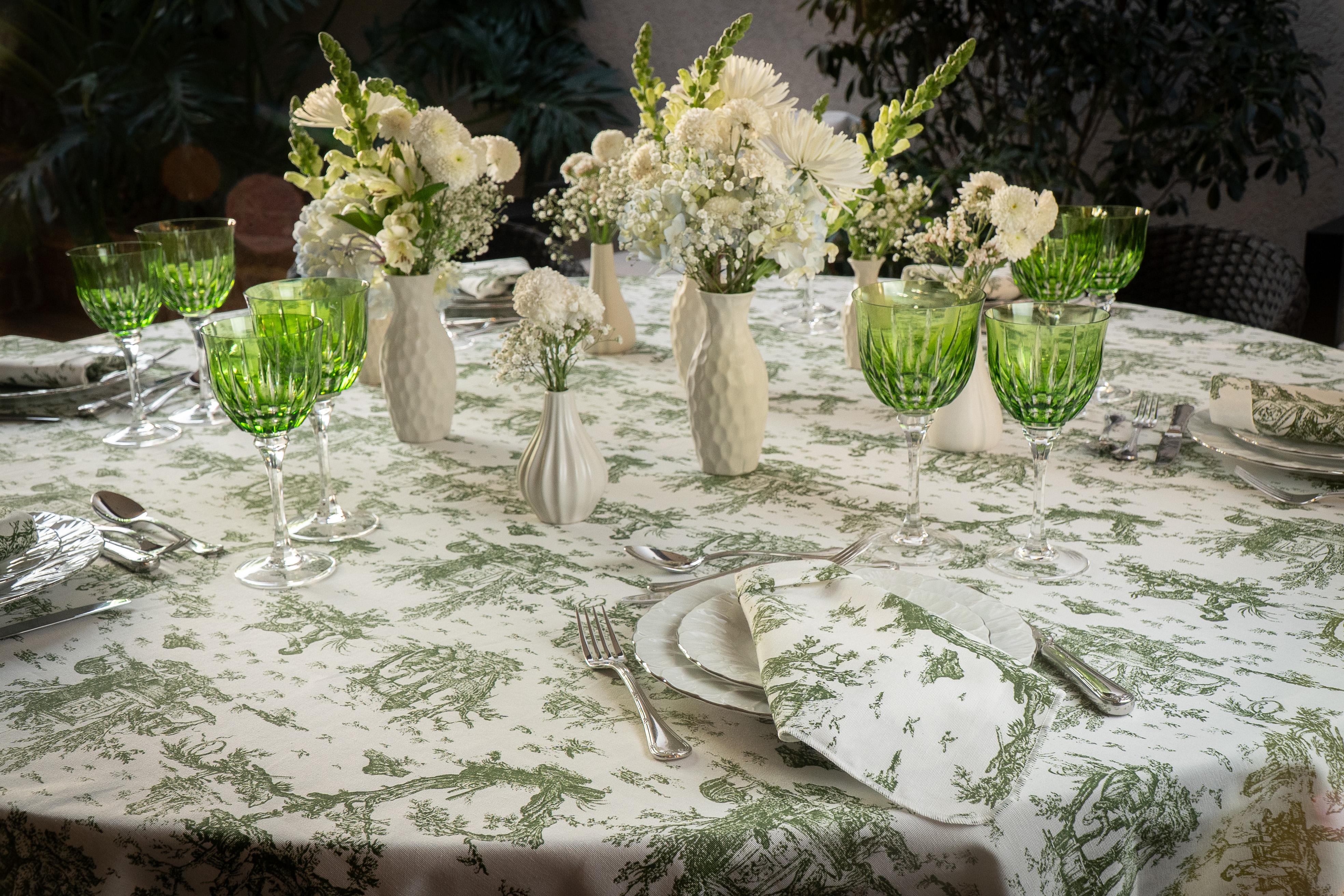 Guardanapo Toile de Jouy Verde