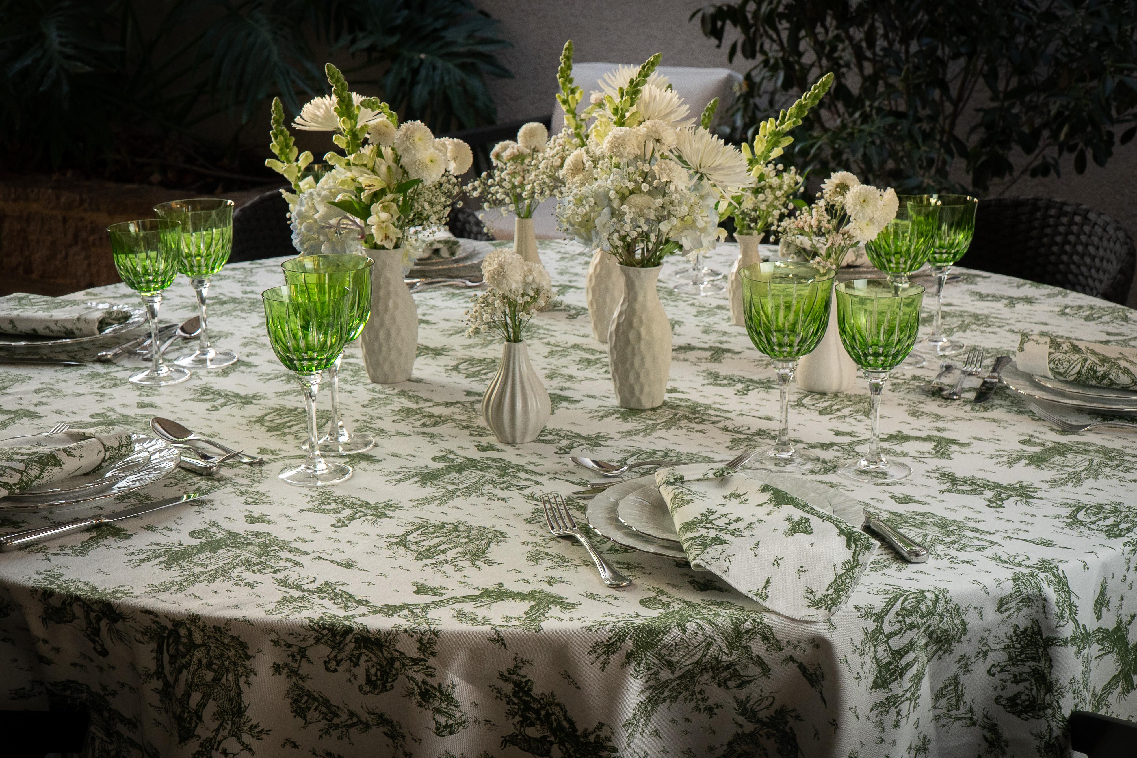 Guardanapo Toile de Jouy Verde