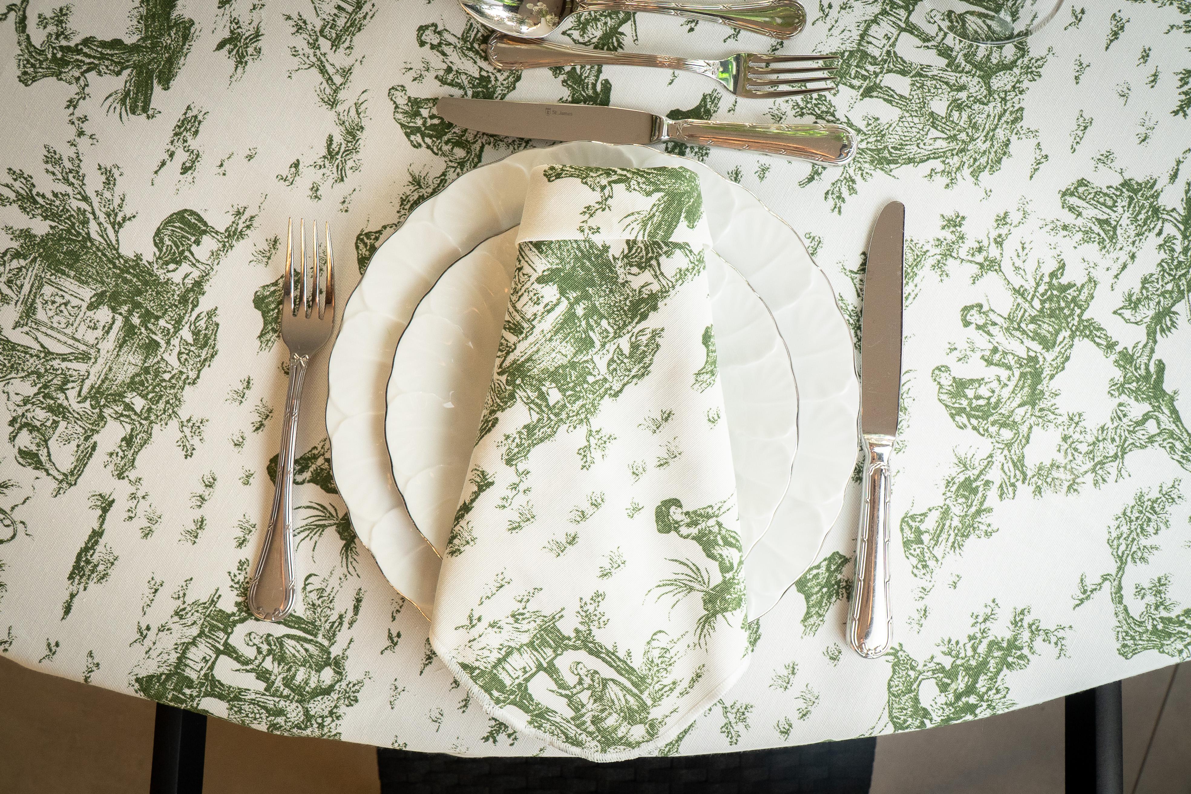 Guardanapo Toile de Jouy Verde