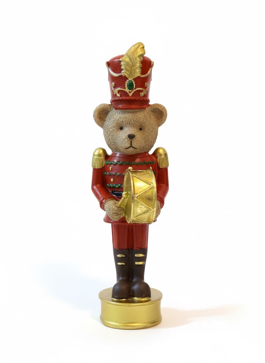 Urso Soldadinho com Tambor – 17 cm