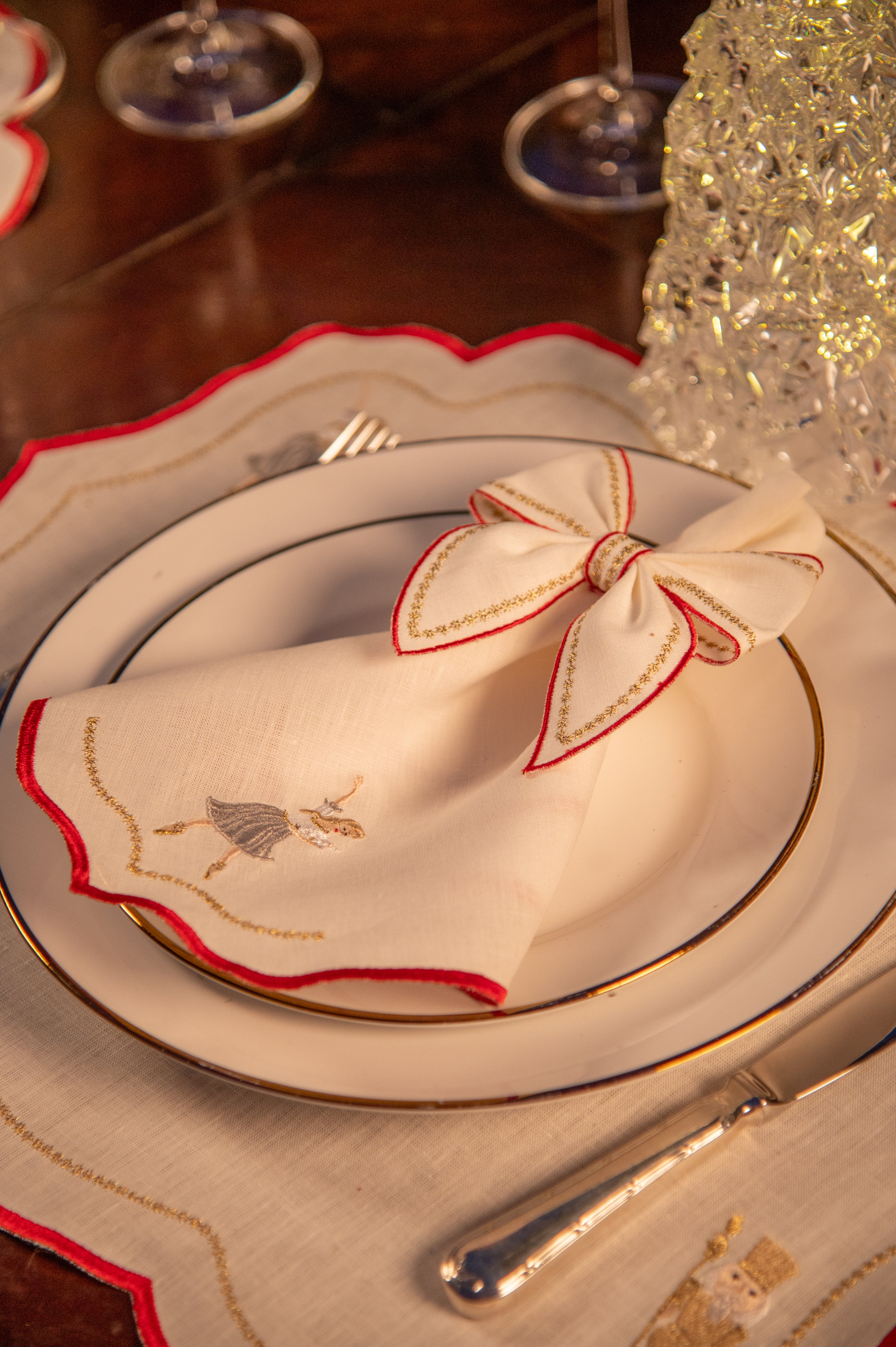 Porta Guardanapo Laço Quebra-Nozes