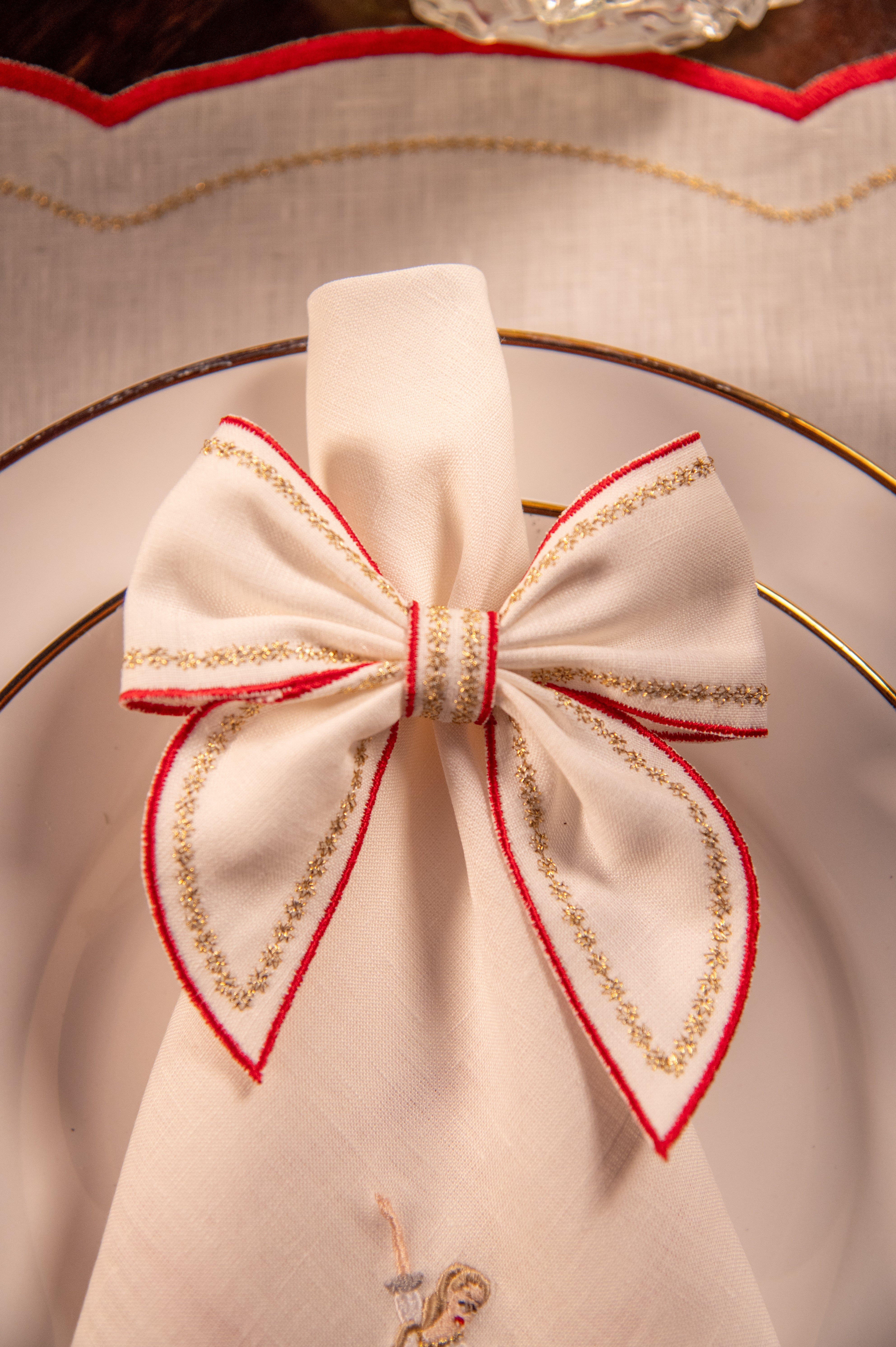 Porta Guardanapo Laço Quebra-Nozes