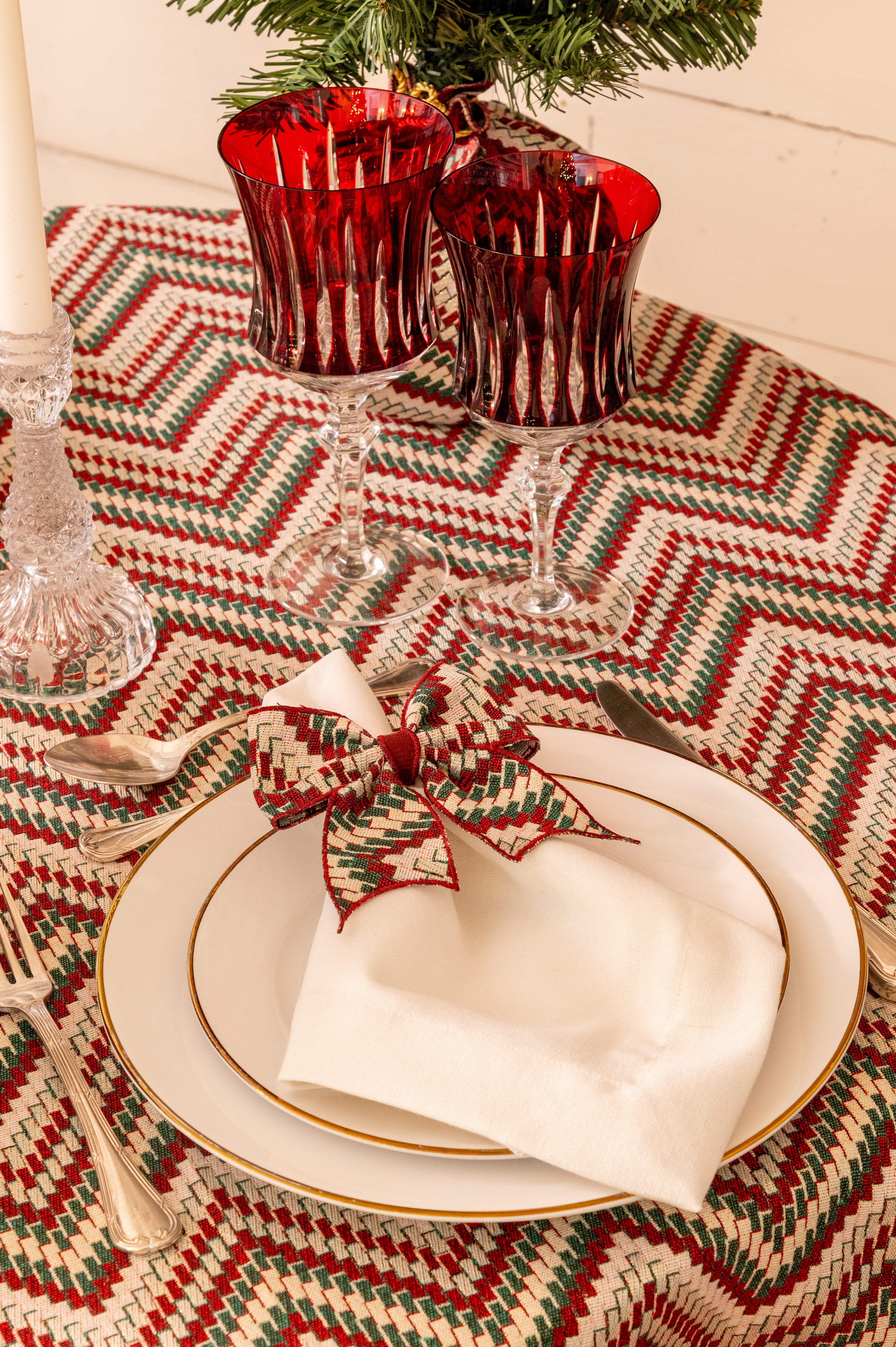 Porta Guardanapo Laço Magia do Natal