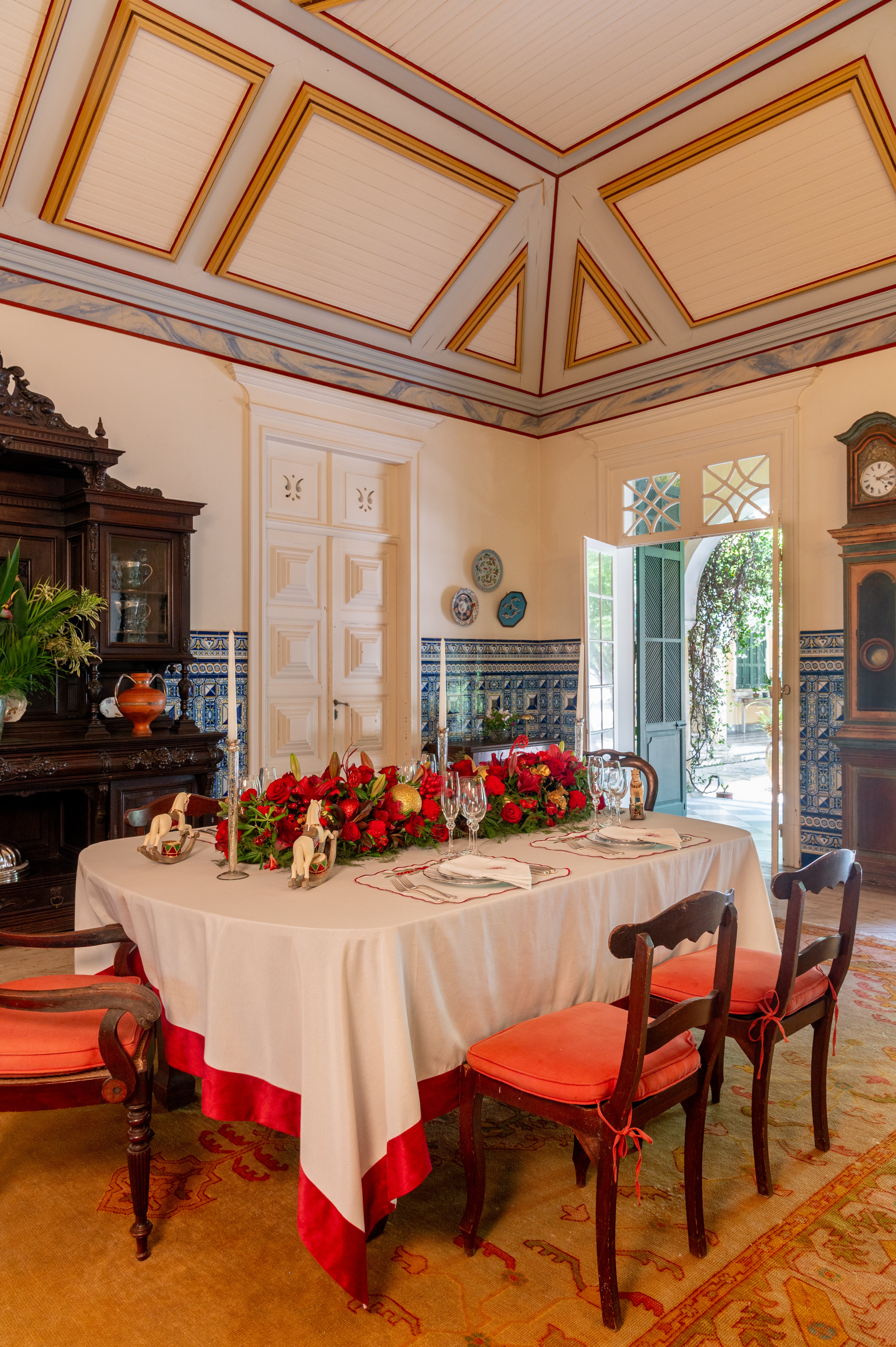 Toalha de Mesa Retangular Coleção Carrossel de Natal