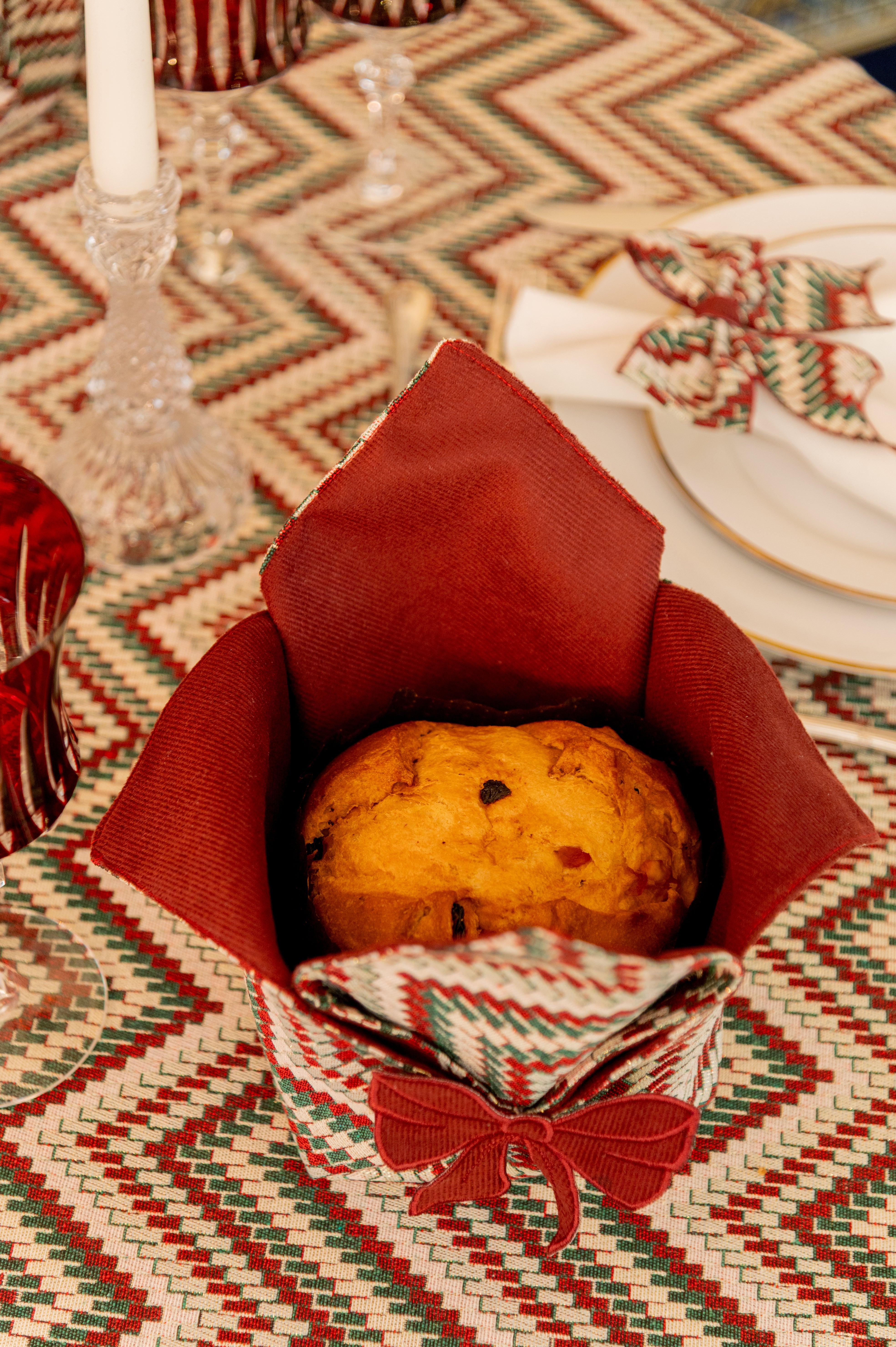 Porta-Panetone Laço – Coleção Magia de Natal