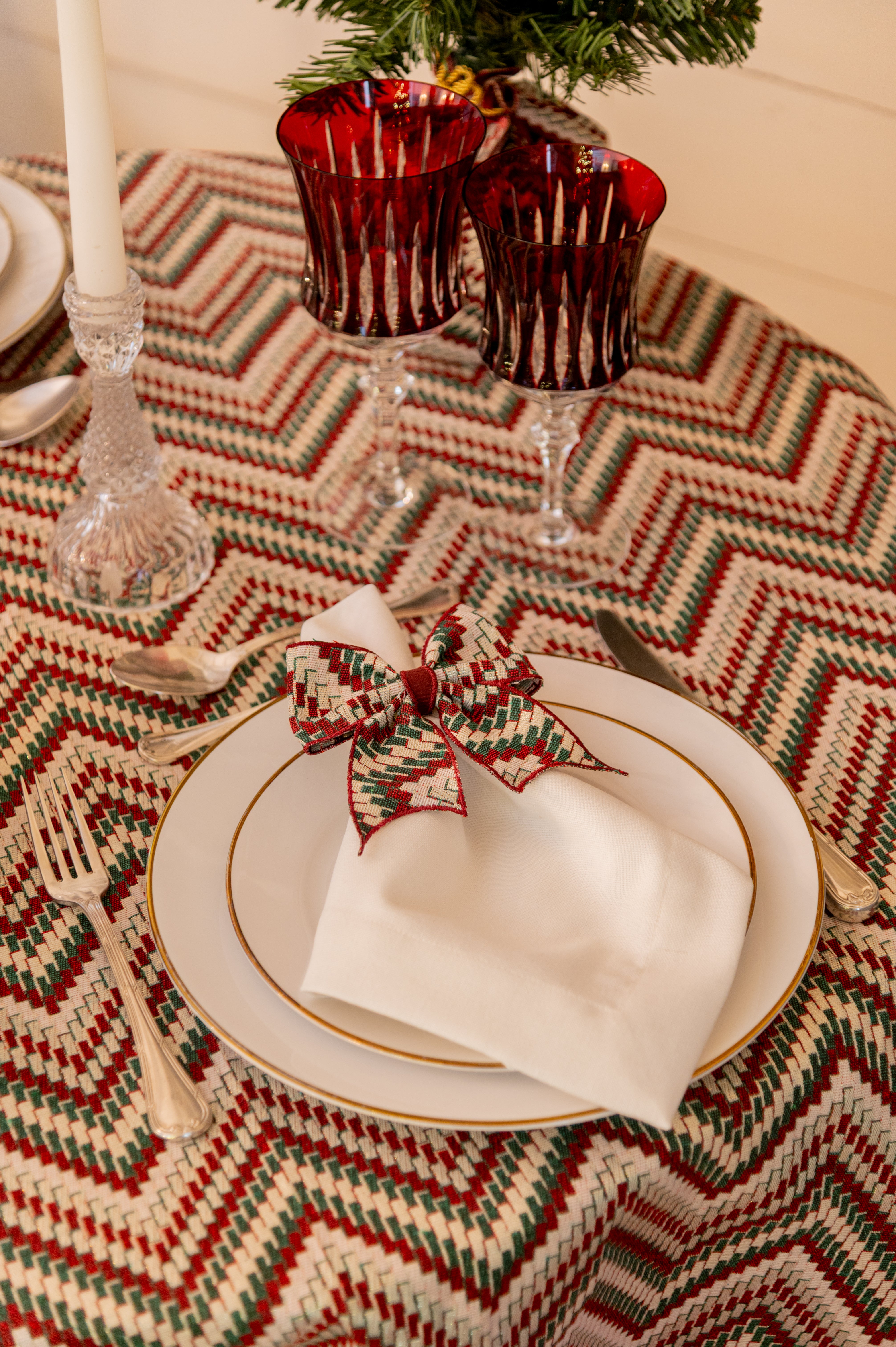 Porta Guardanapo Laço Magia do Natal