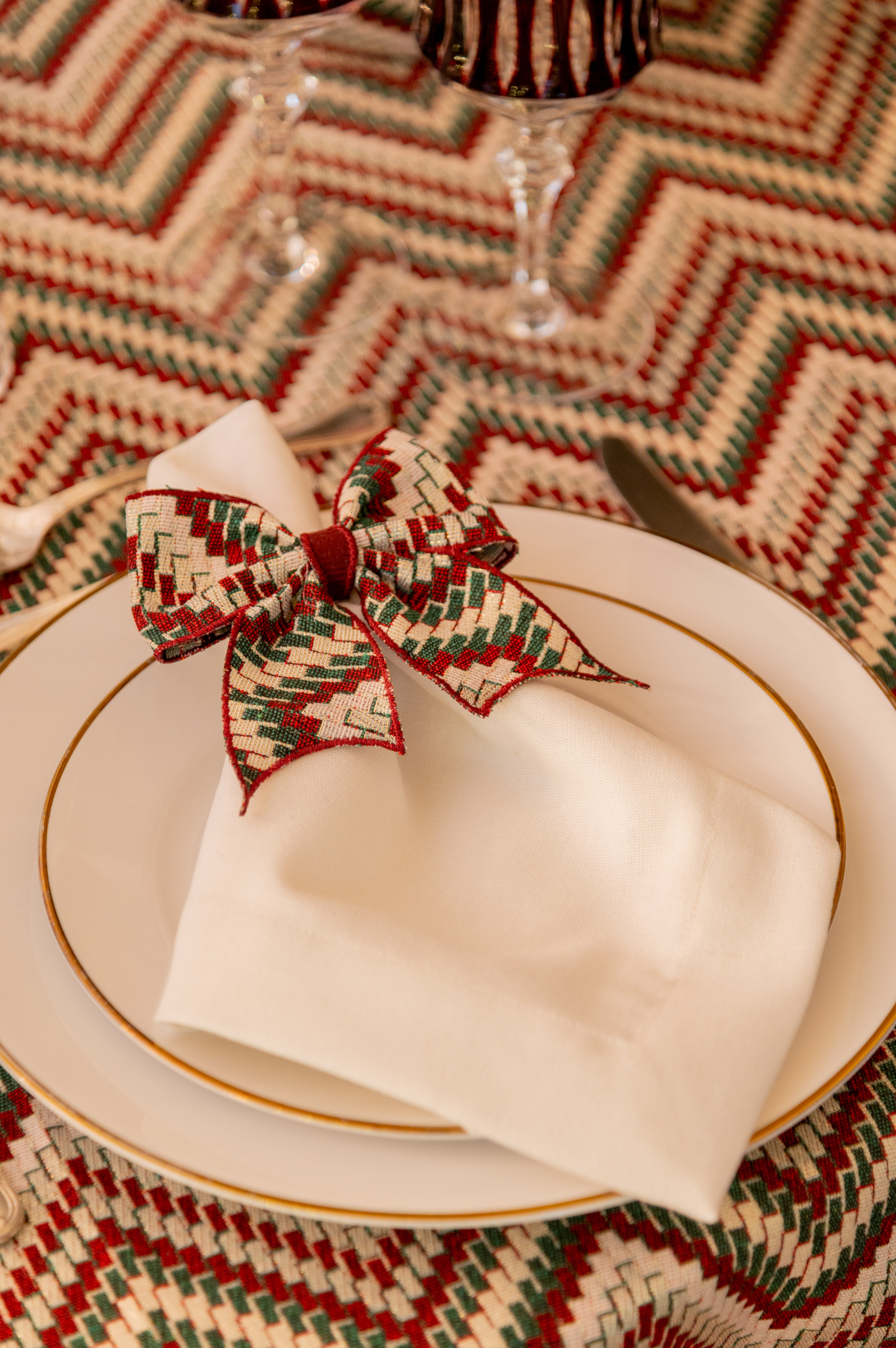 Porta Guardanapo Laço Magia do Natal