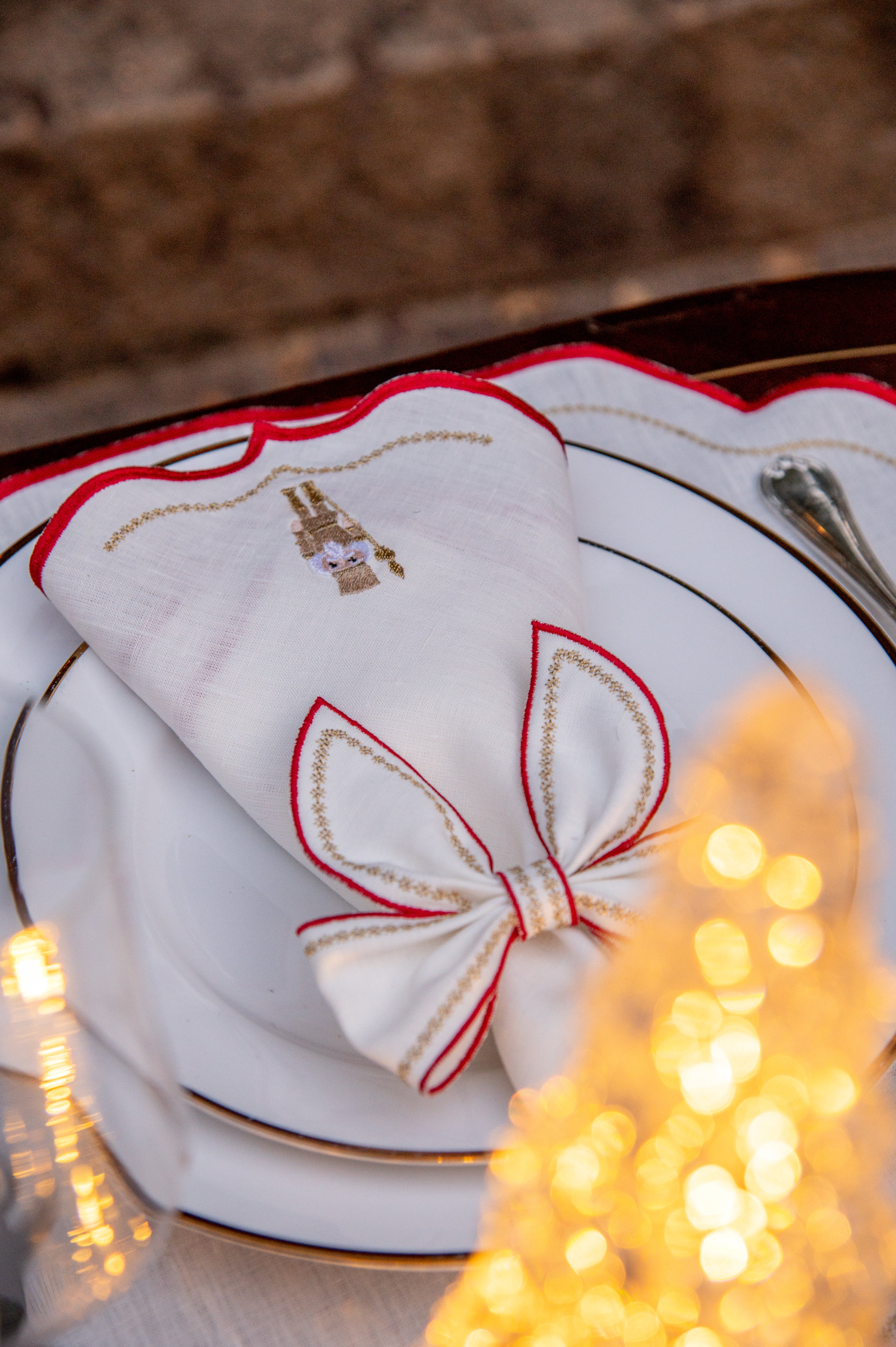 Porta Guardanapo Laço Quebra-Nozes