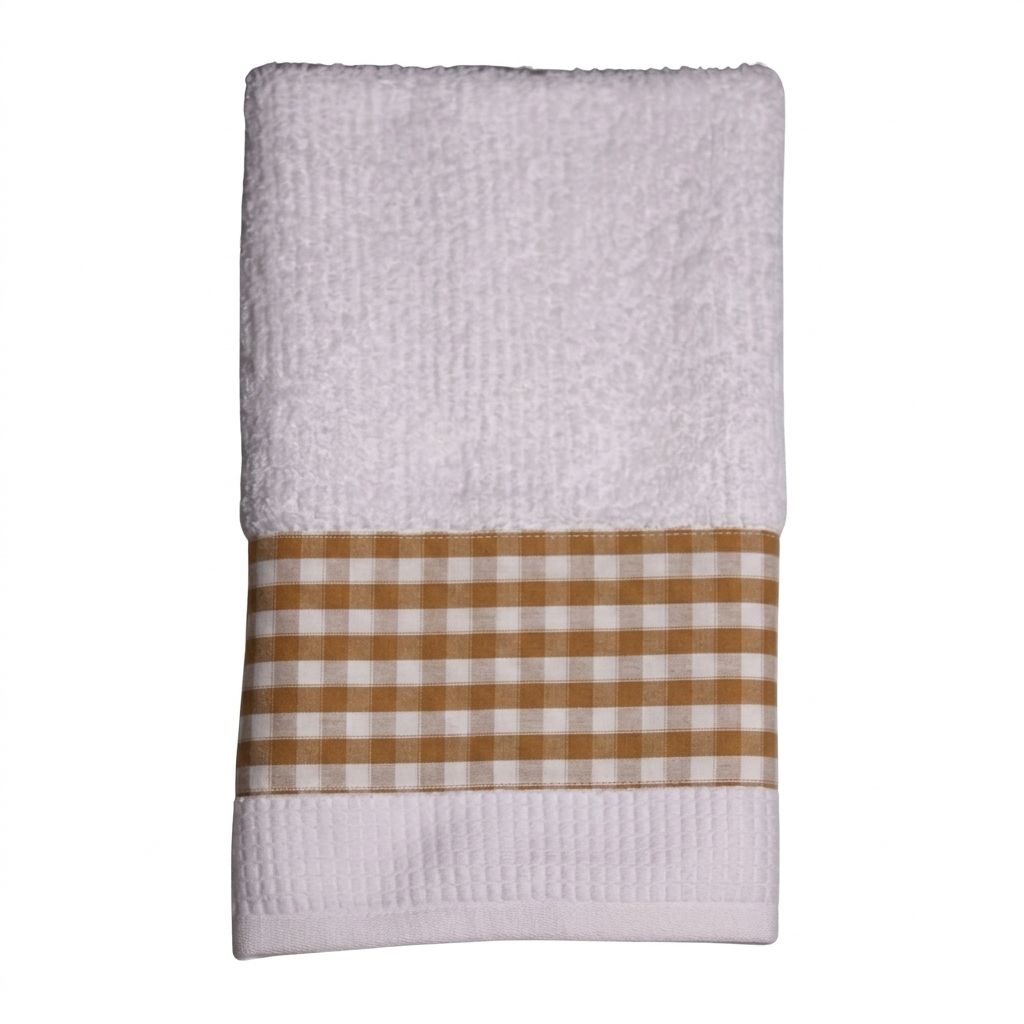 Toalha de Lavabo Vichy Ocrê