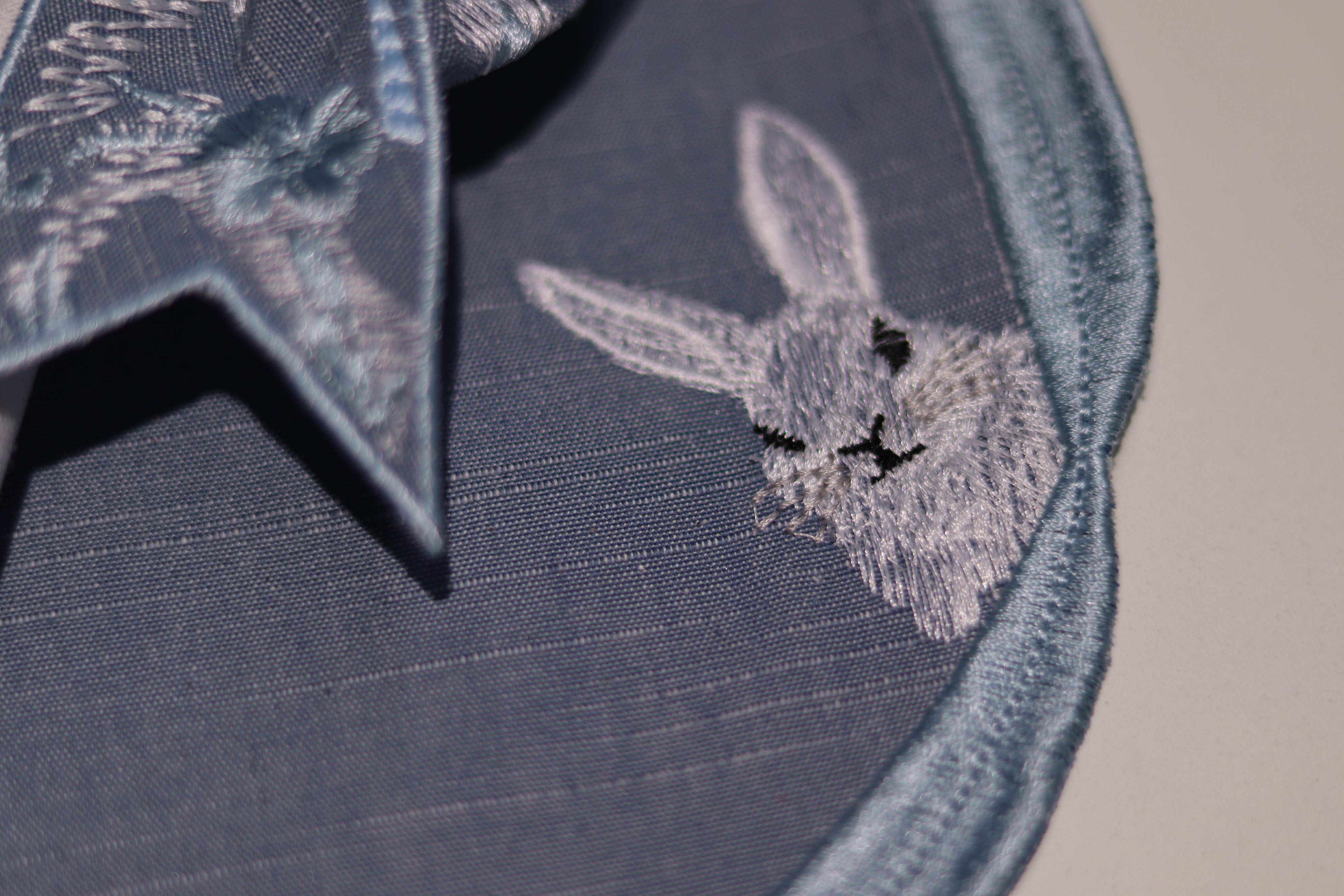 Lugar Americano Laço de Páscoa Azul