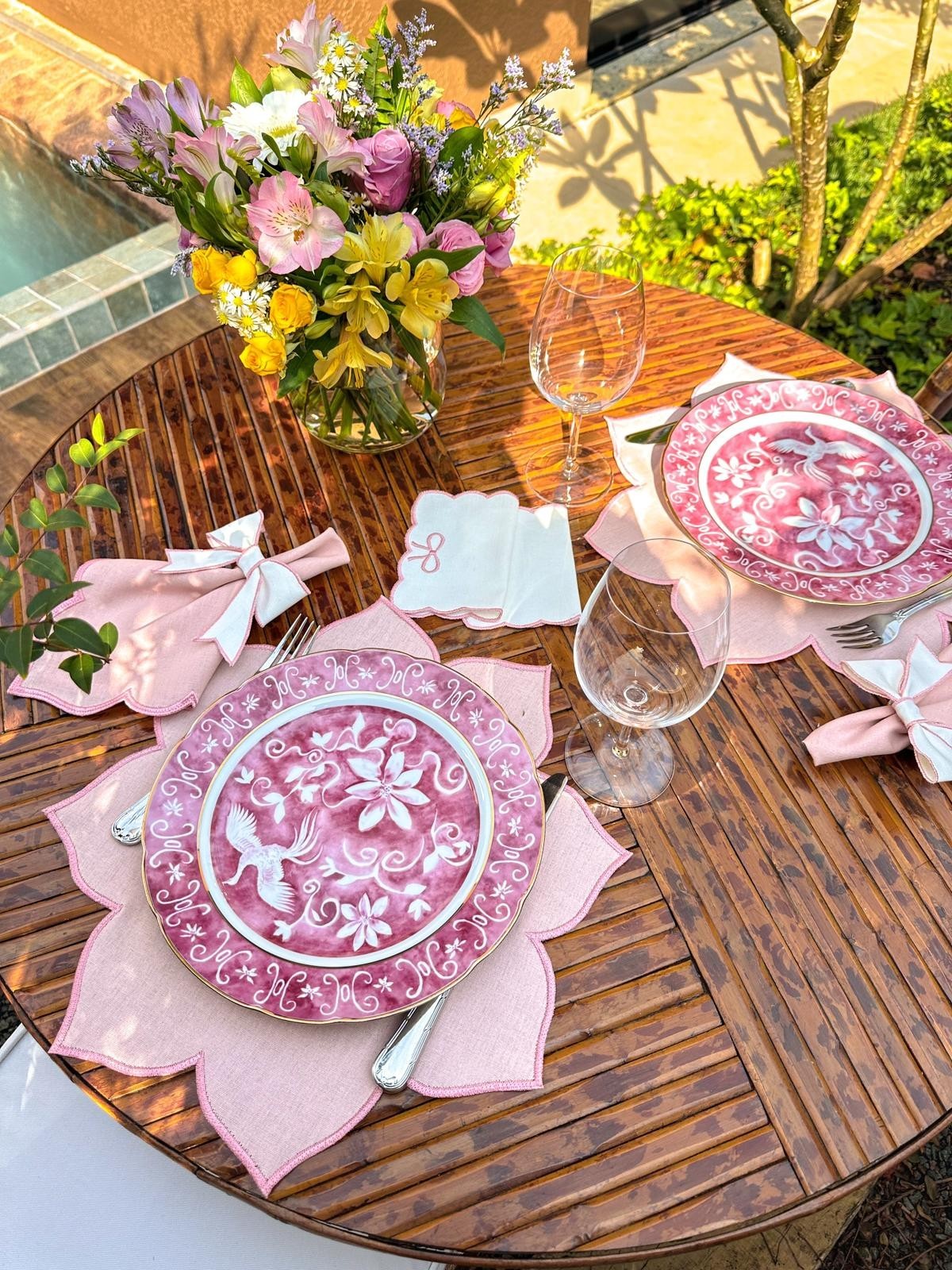 Guardanapo Flor Rosa