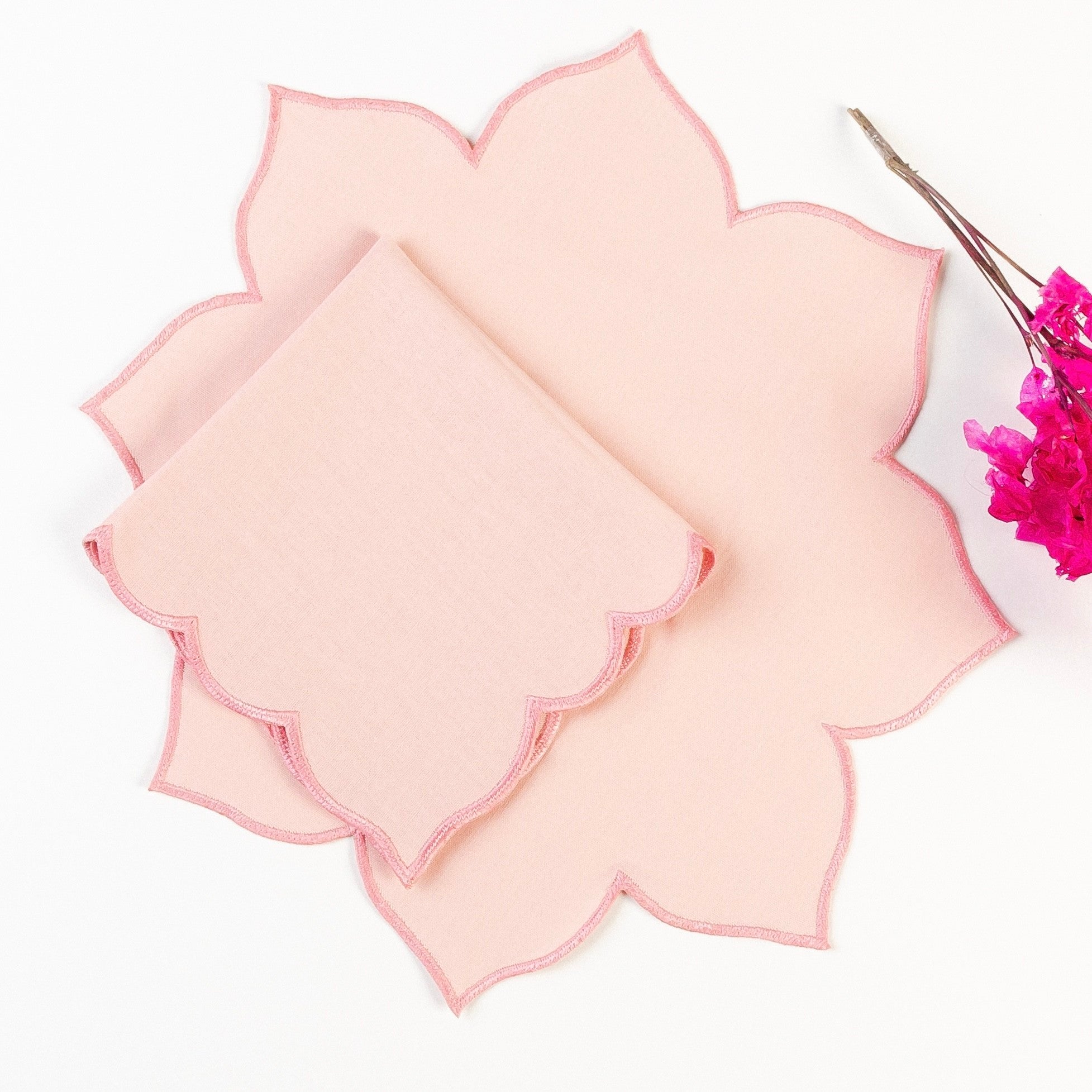 Lugar Americano Flor Rosa