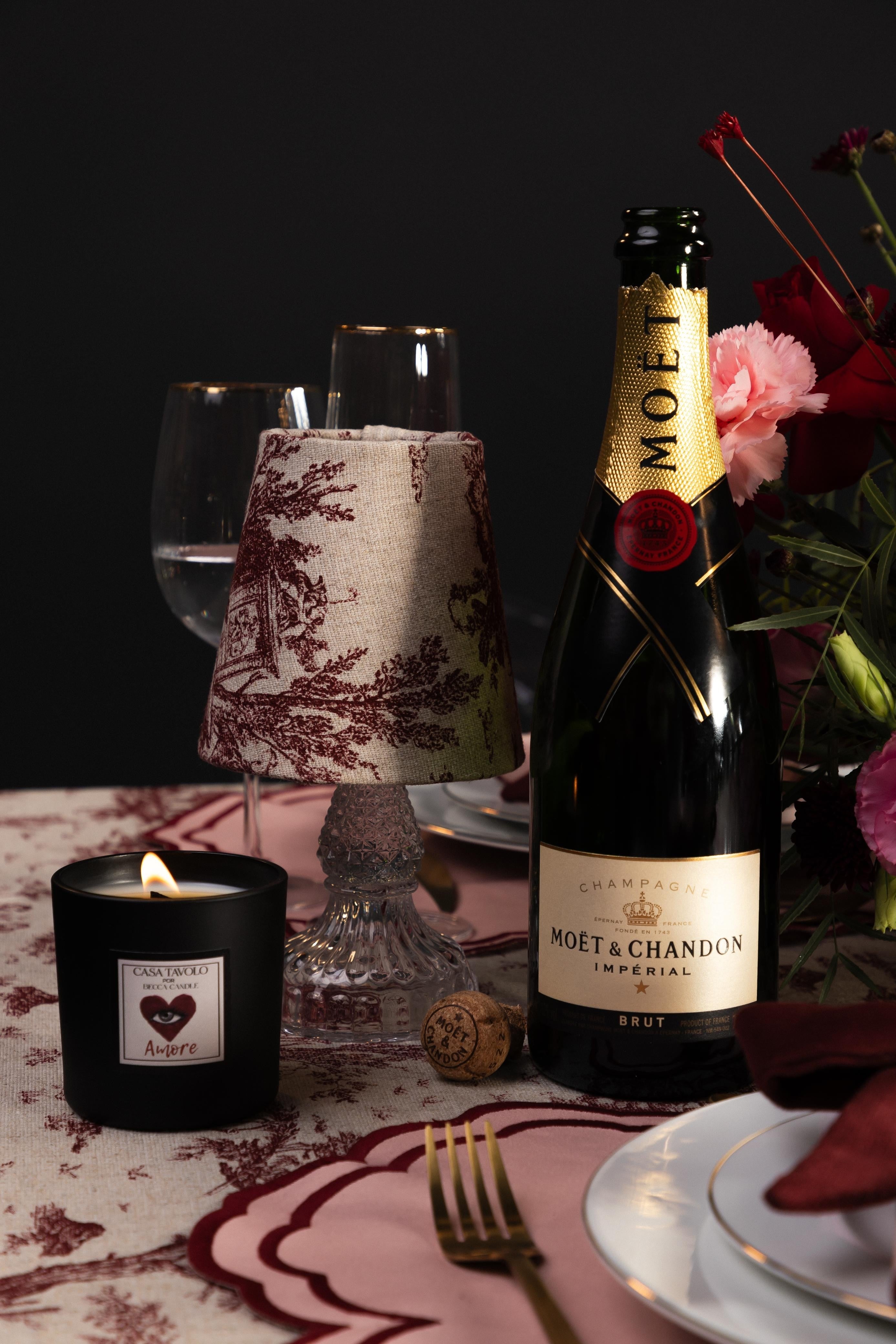 Cúpula Toile de Jouy Vermelha