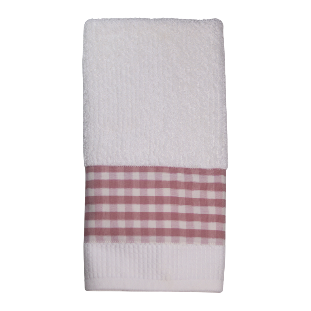 Toalha de Lavabo Vichy Rosé