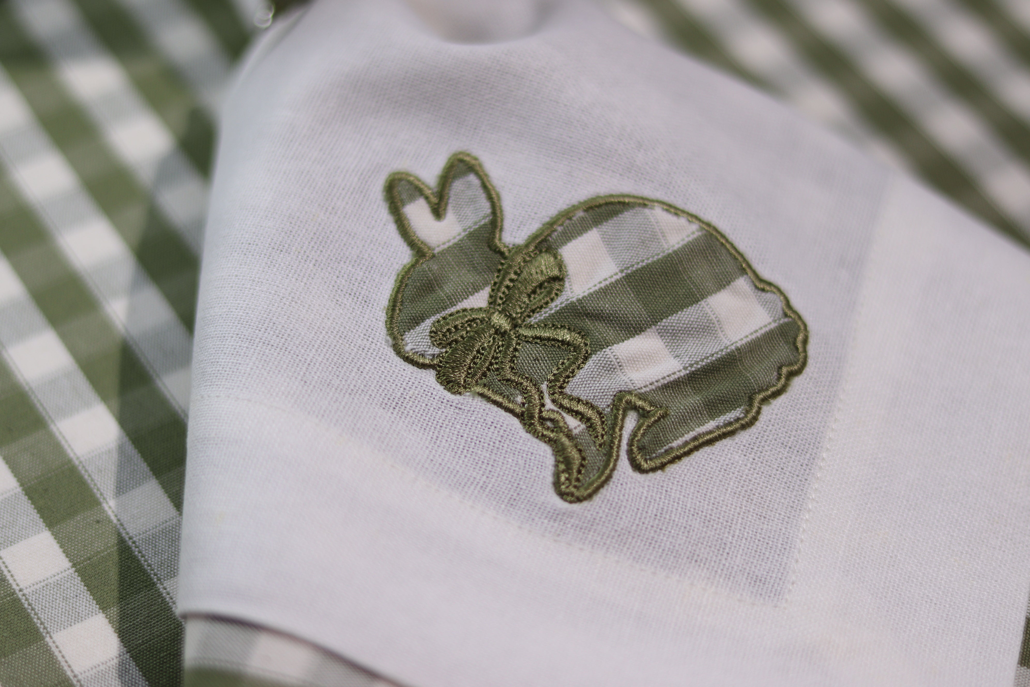 Guardanapo Coelho Vichy Verde