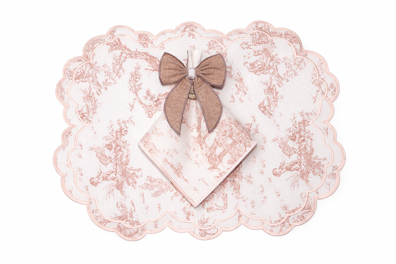 Lugar Americano Toile de Jouy Rosé