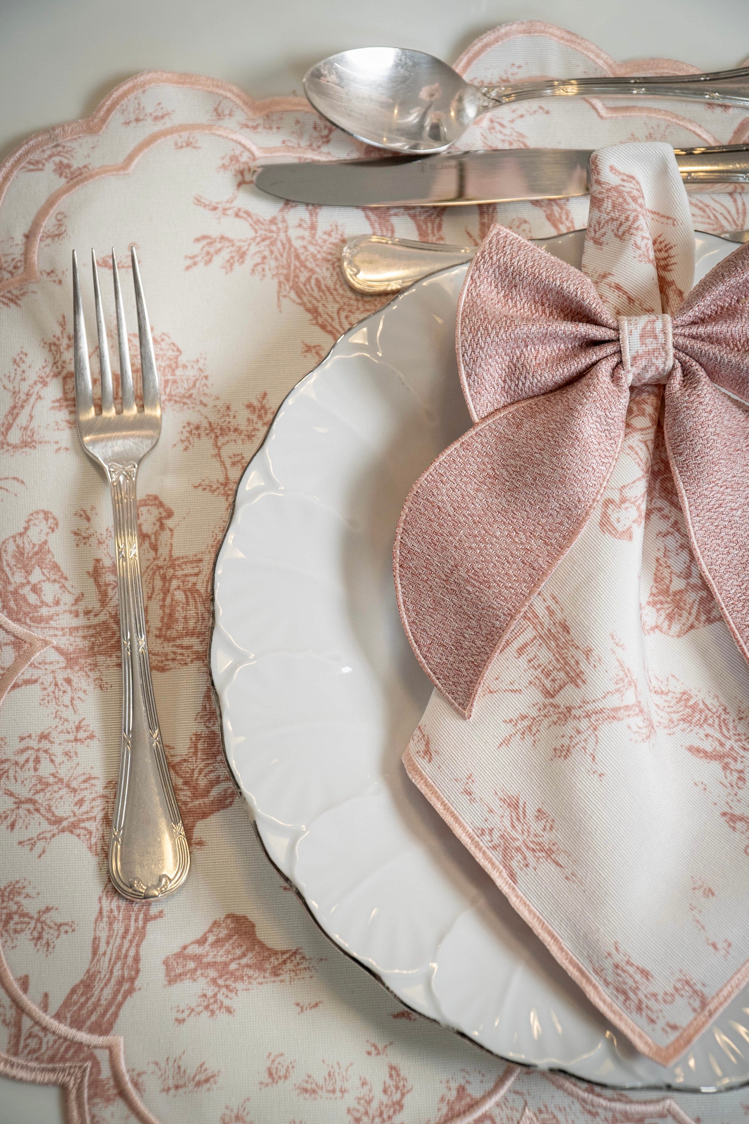 Lugar Americano Toile de Jouy Rosé