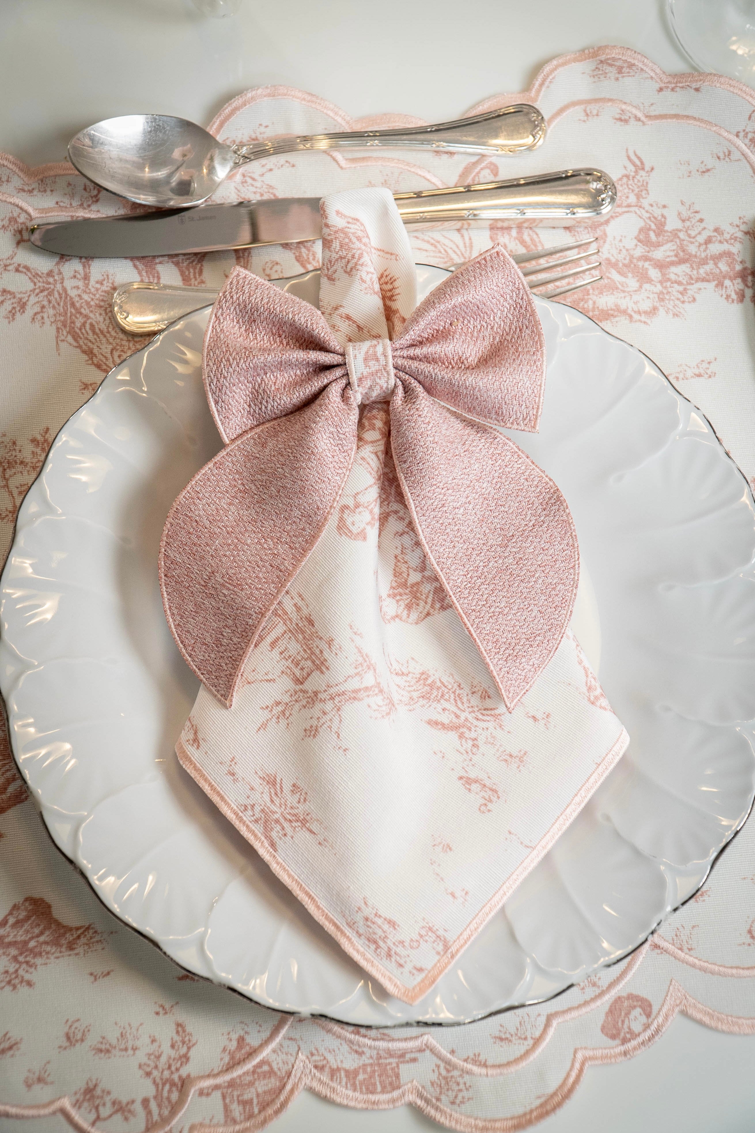 Lugar Americano Toile de Jouy Rosé