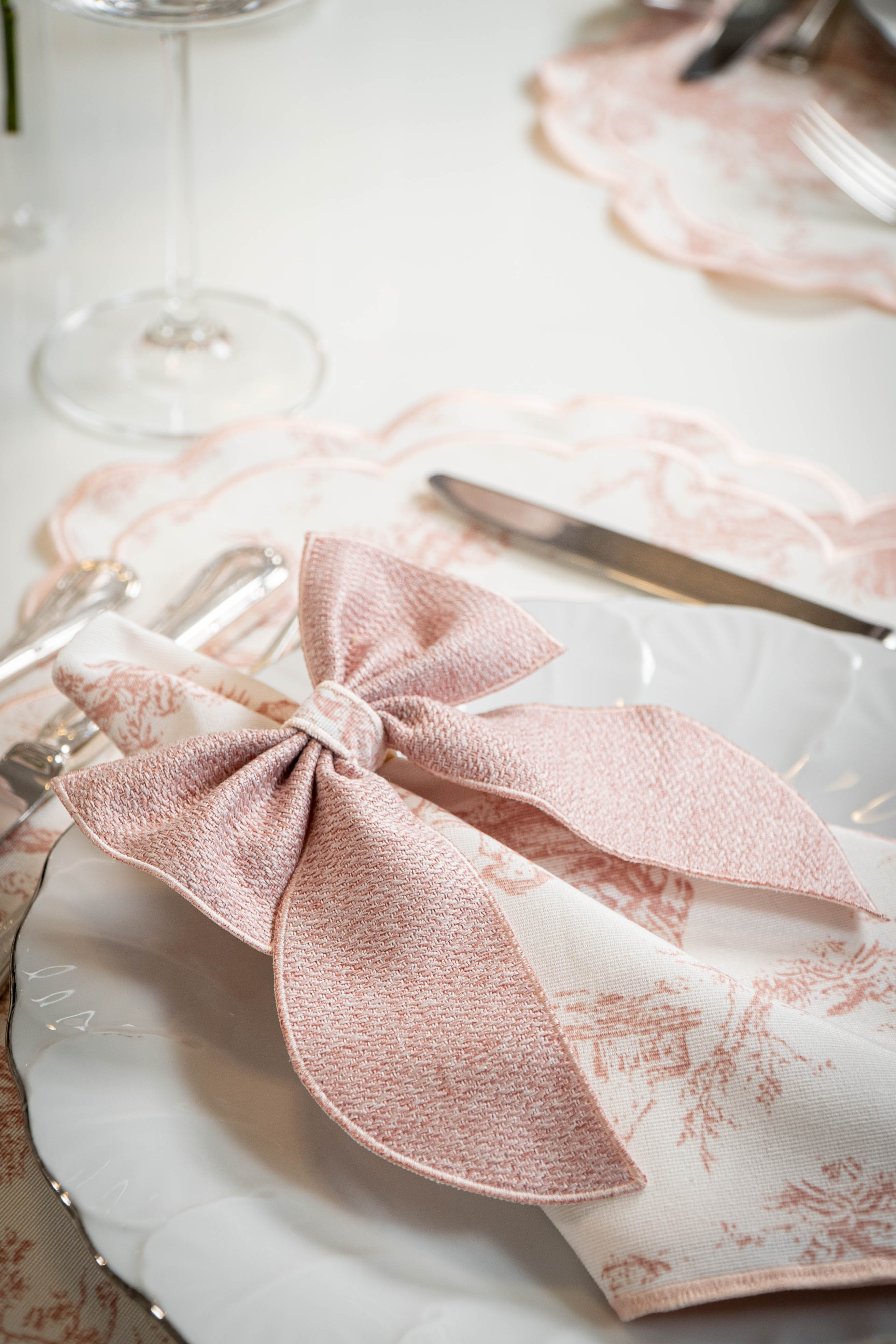 Lugar Americano Toile de Jouy Rosé