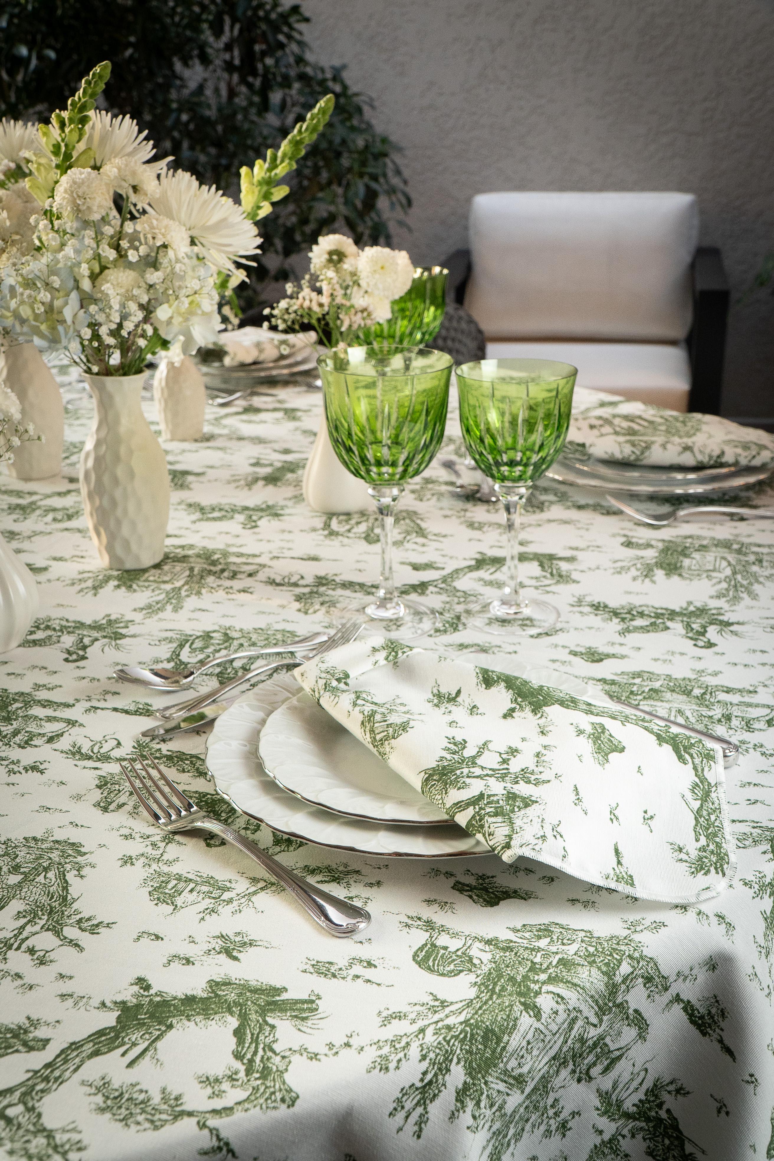 Guardanapo Toile de Jouy Verde