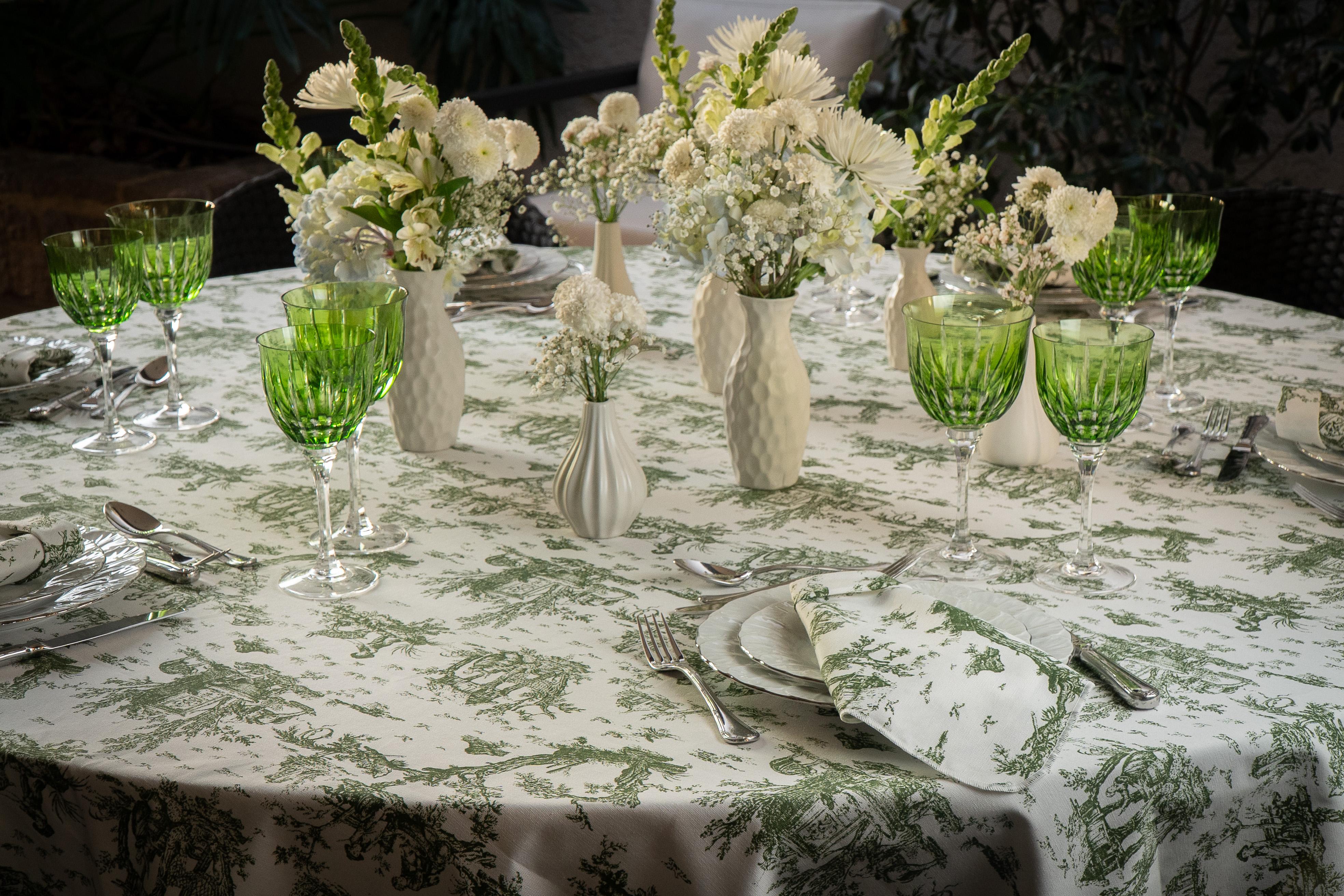 Guardanapo Toile de Jouy Verde