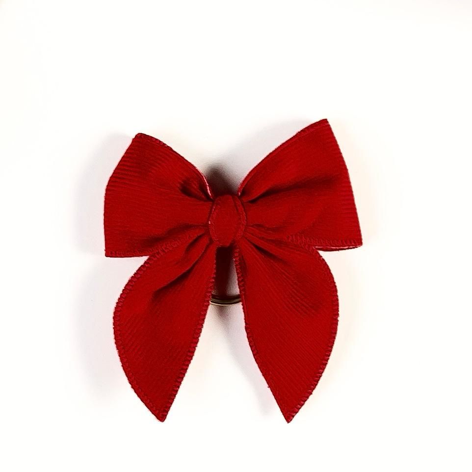 Porta-Guardanapo Laço de Veludo Vermelho