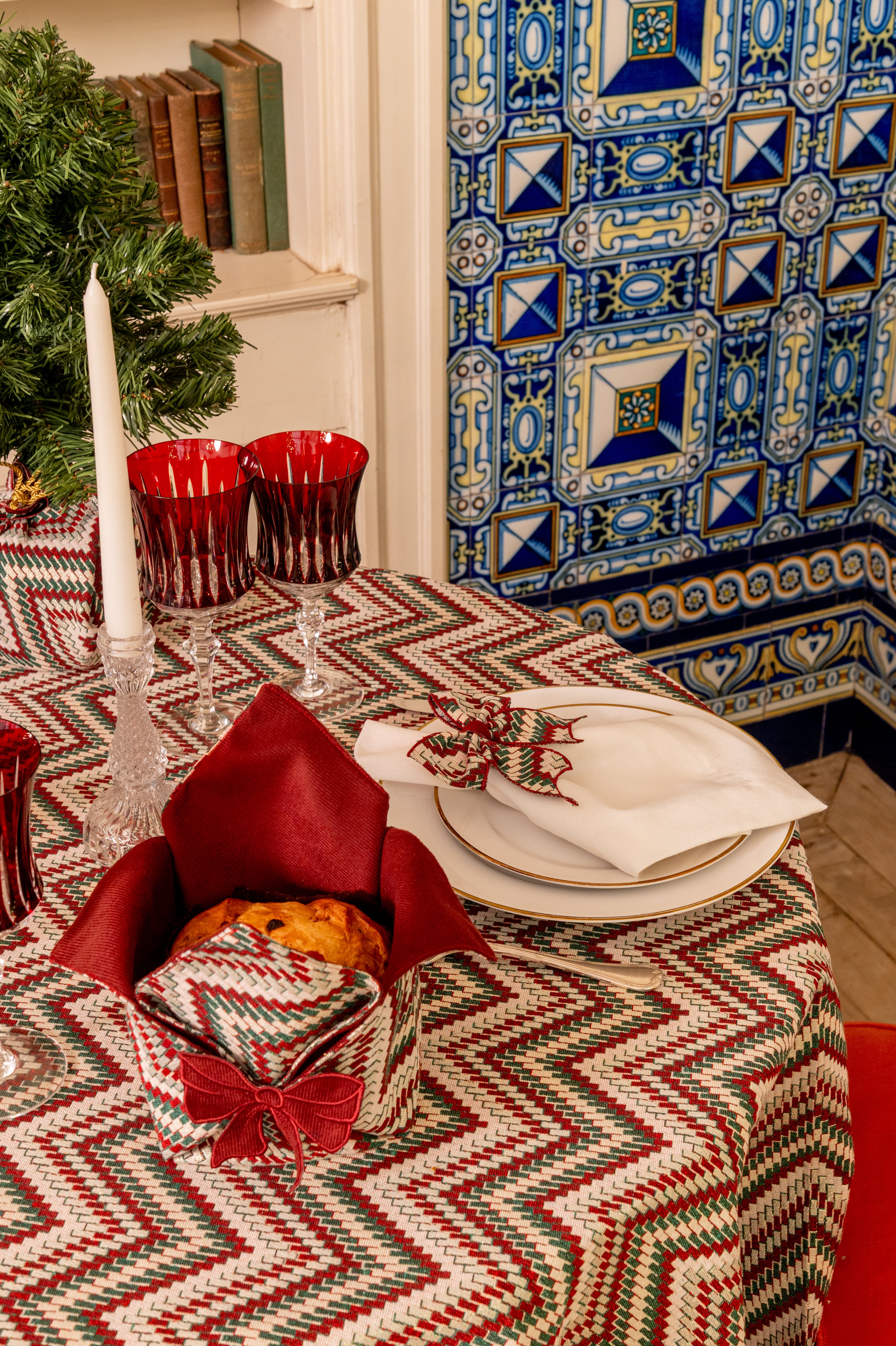 Porta-Panetone Laço – Coleção Magia de Natal