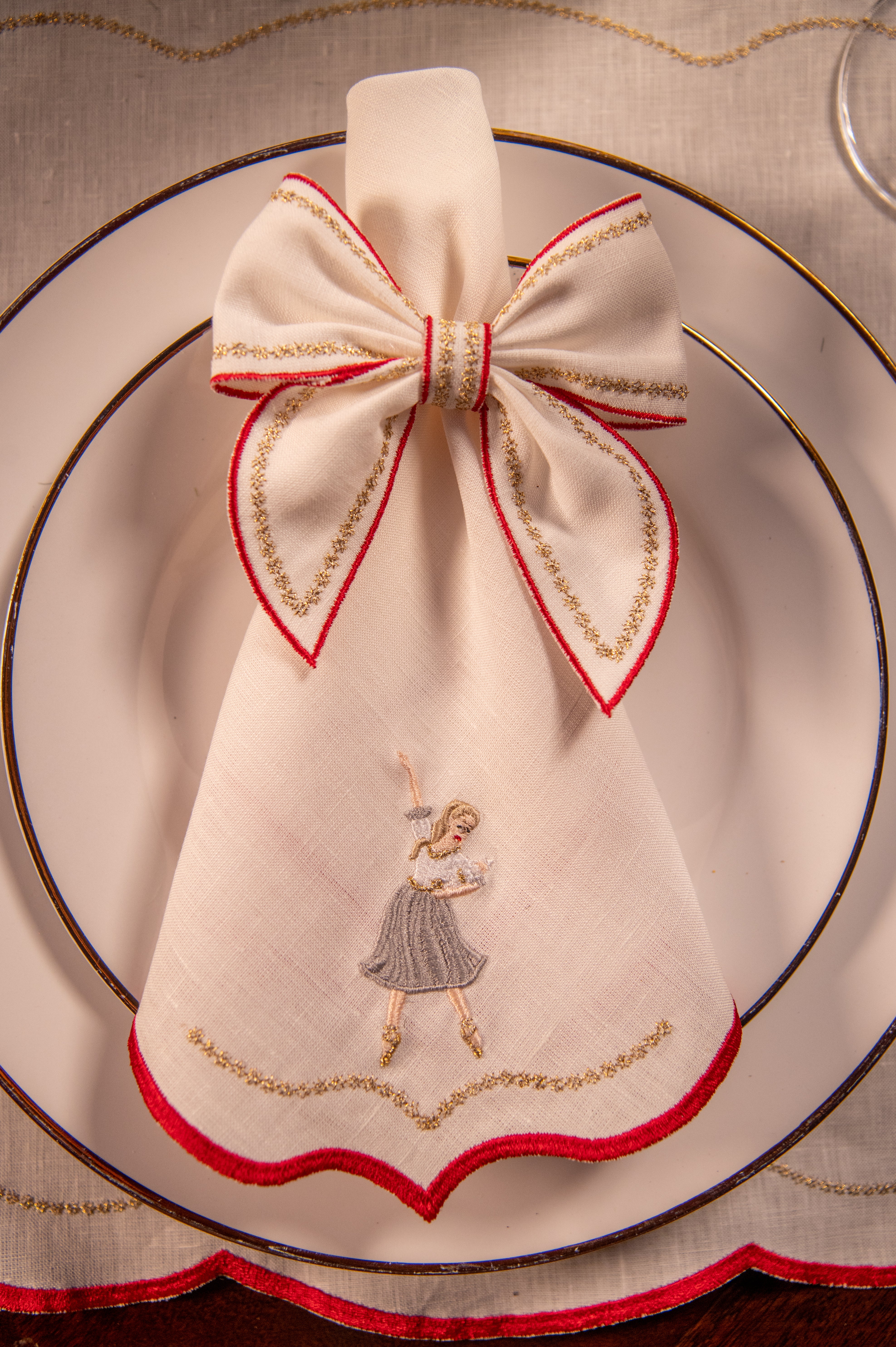 Porta Guardanapo Laço Quebra-Nozes