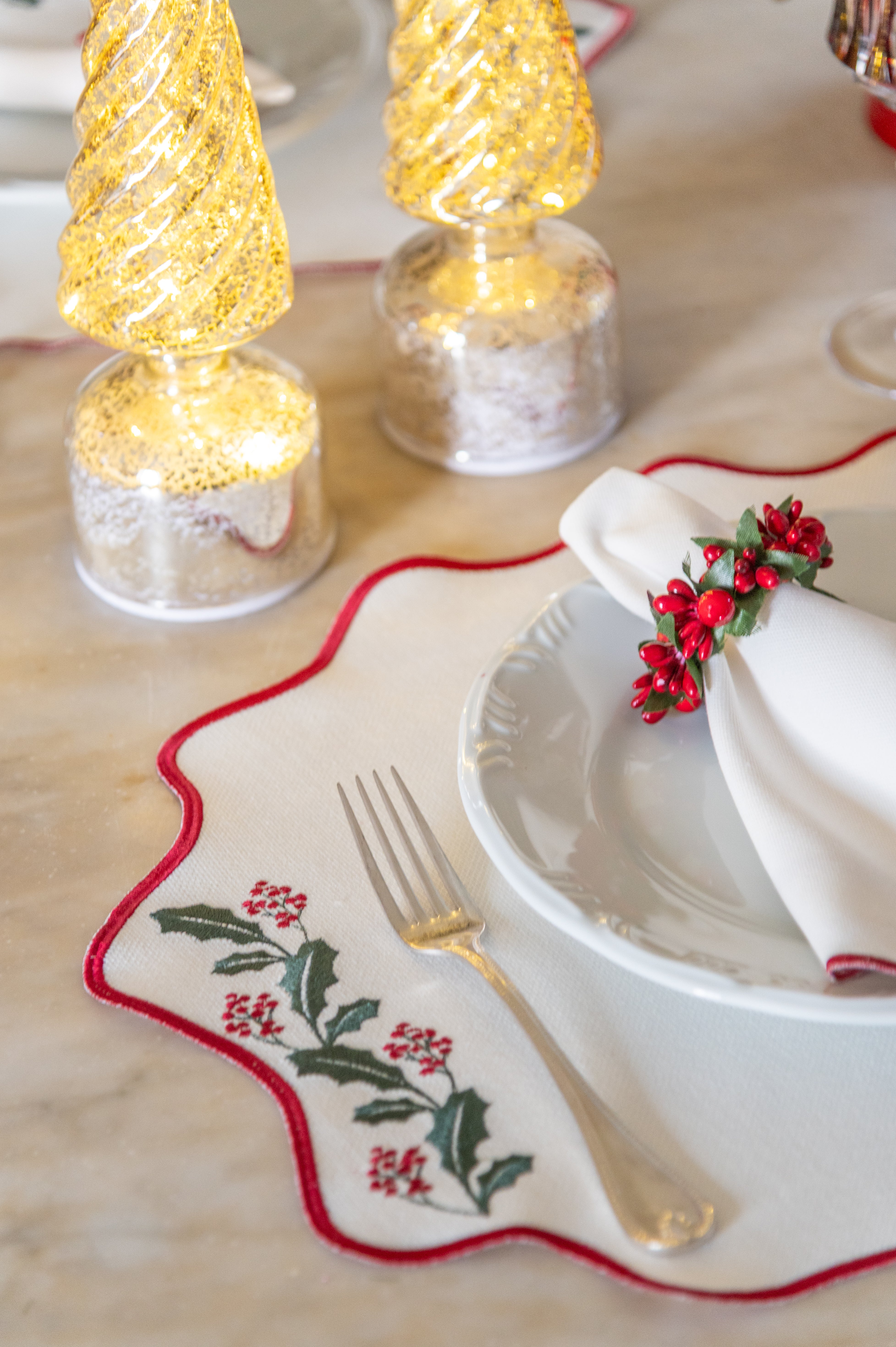 Porta Guardanapo Raminhos Natalinos