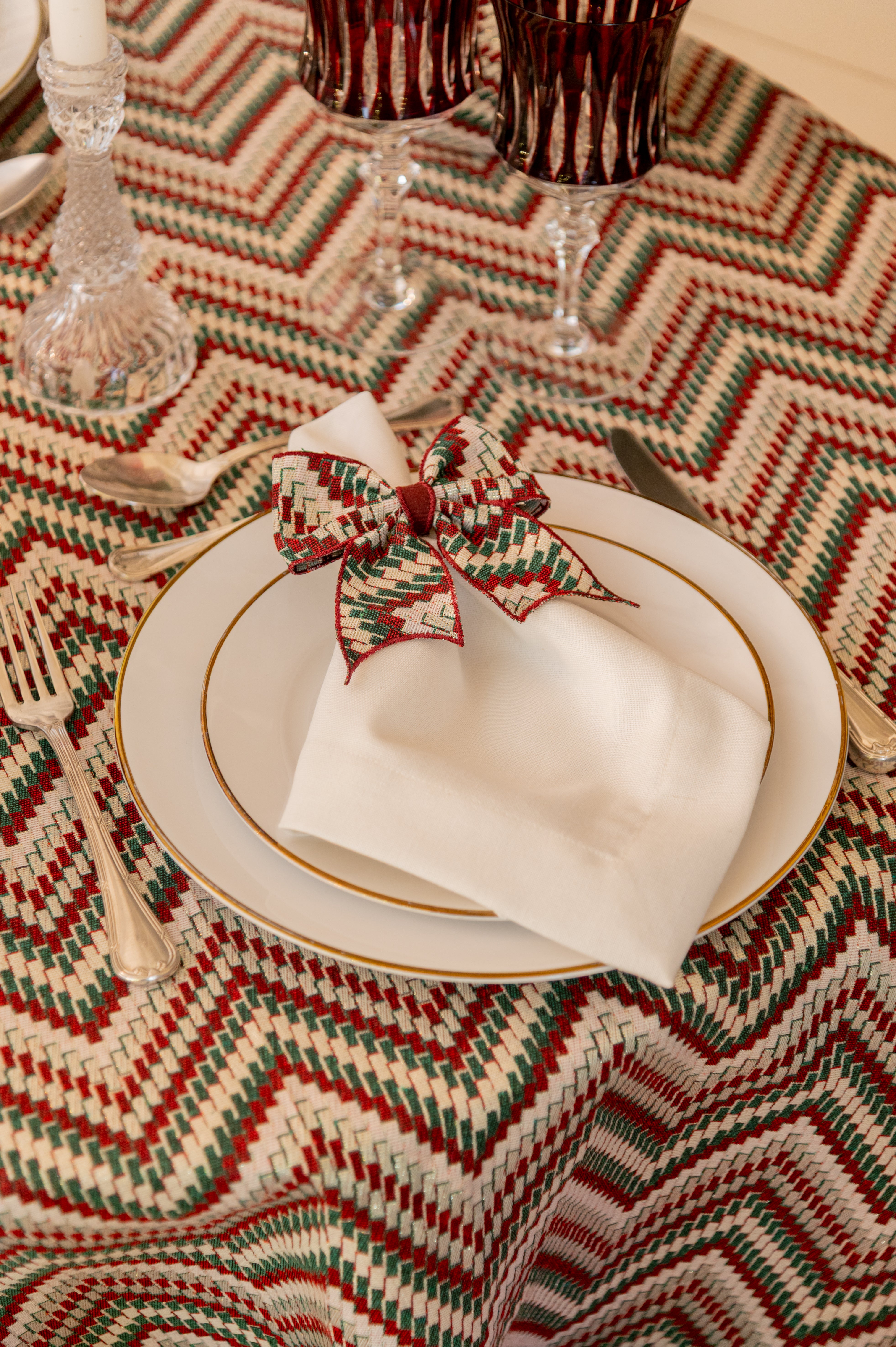 Porta Guardanapo Laço Magia do Natal