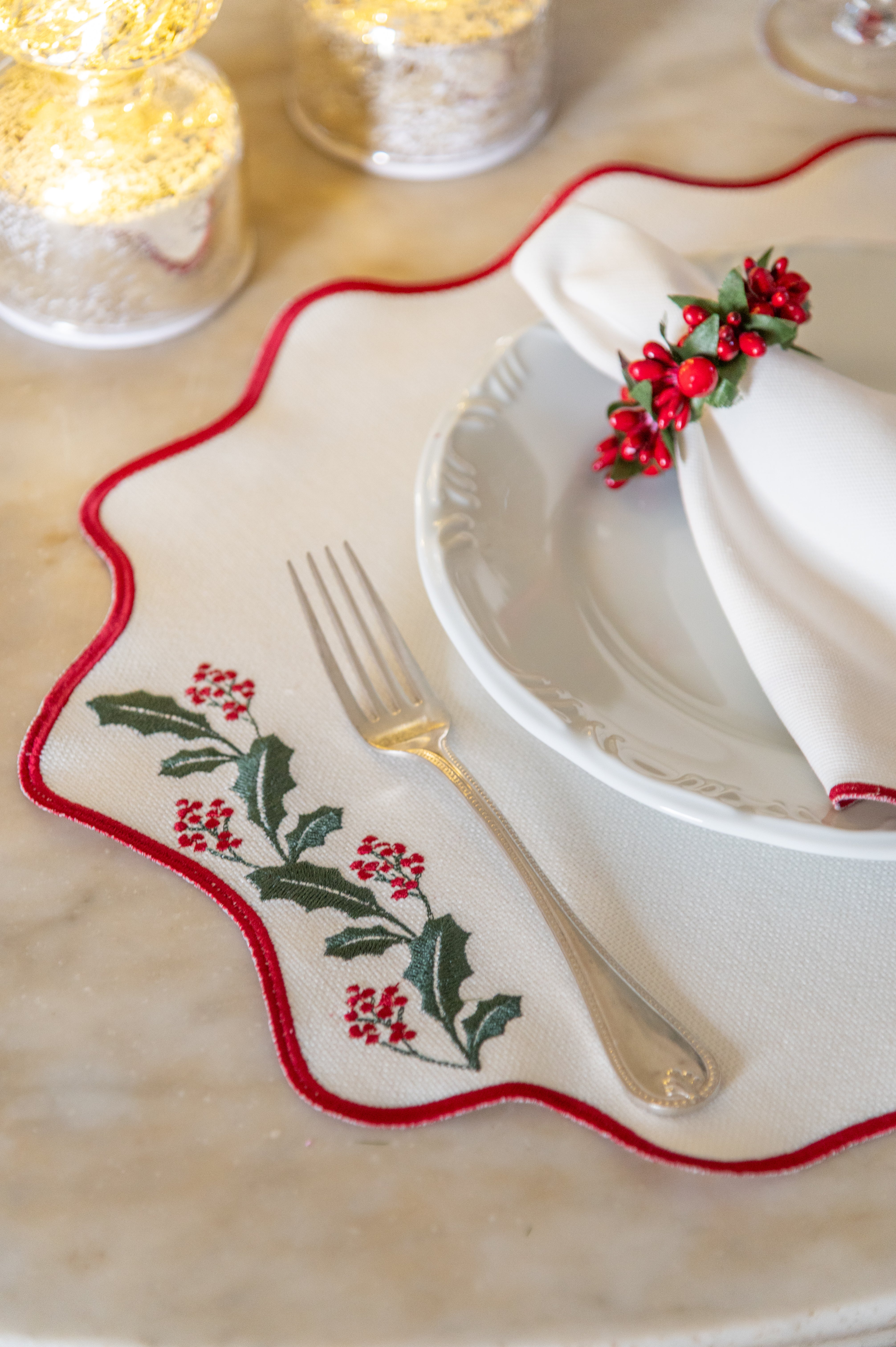 Porta Guardanapo Raminhos Natalinos