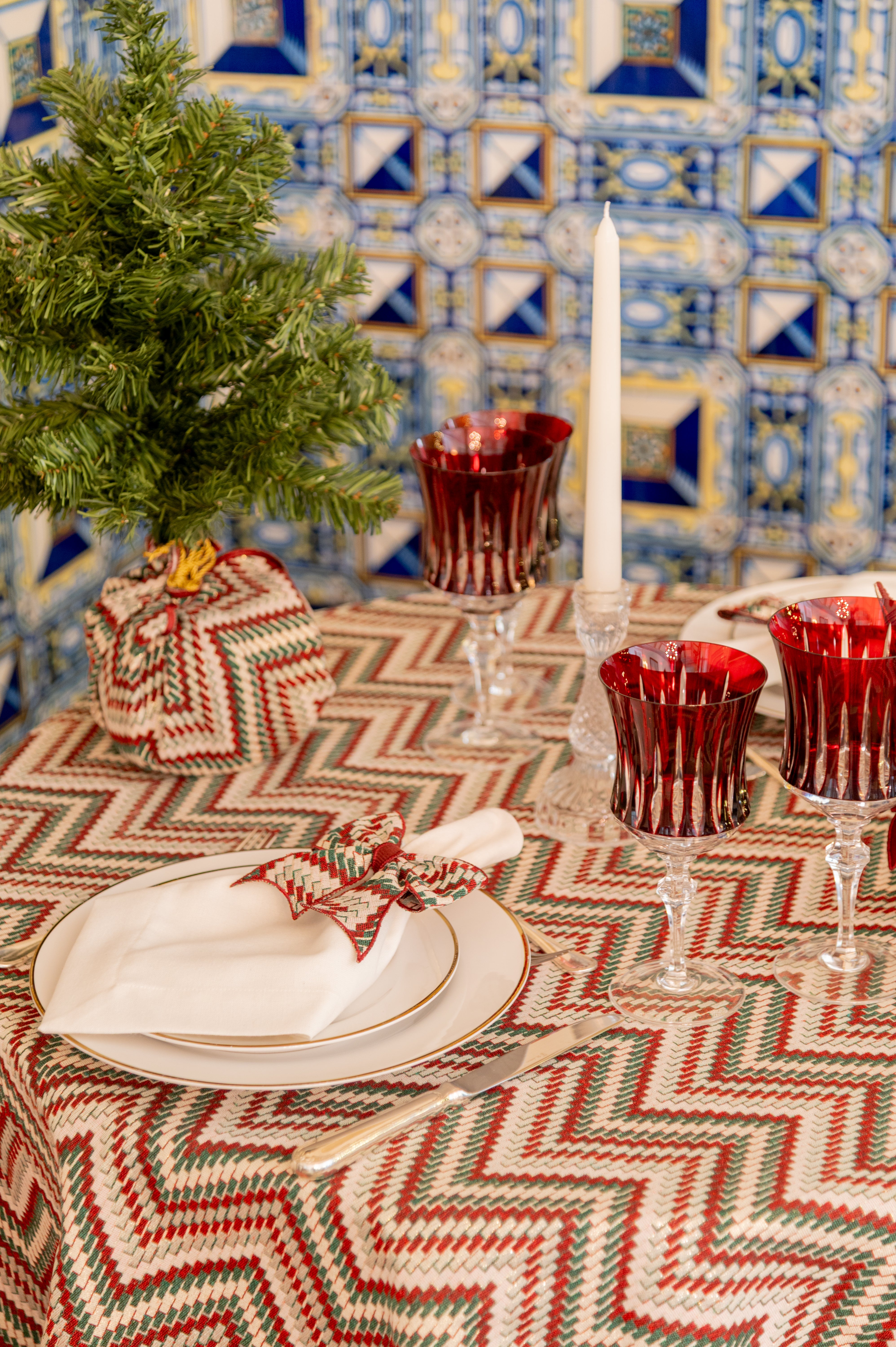 Porta Guardanapo Laço Magia do Natal