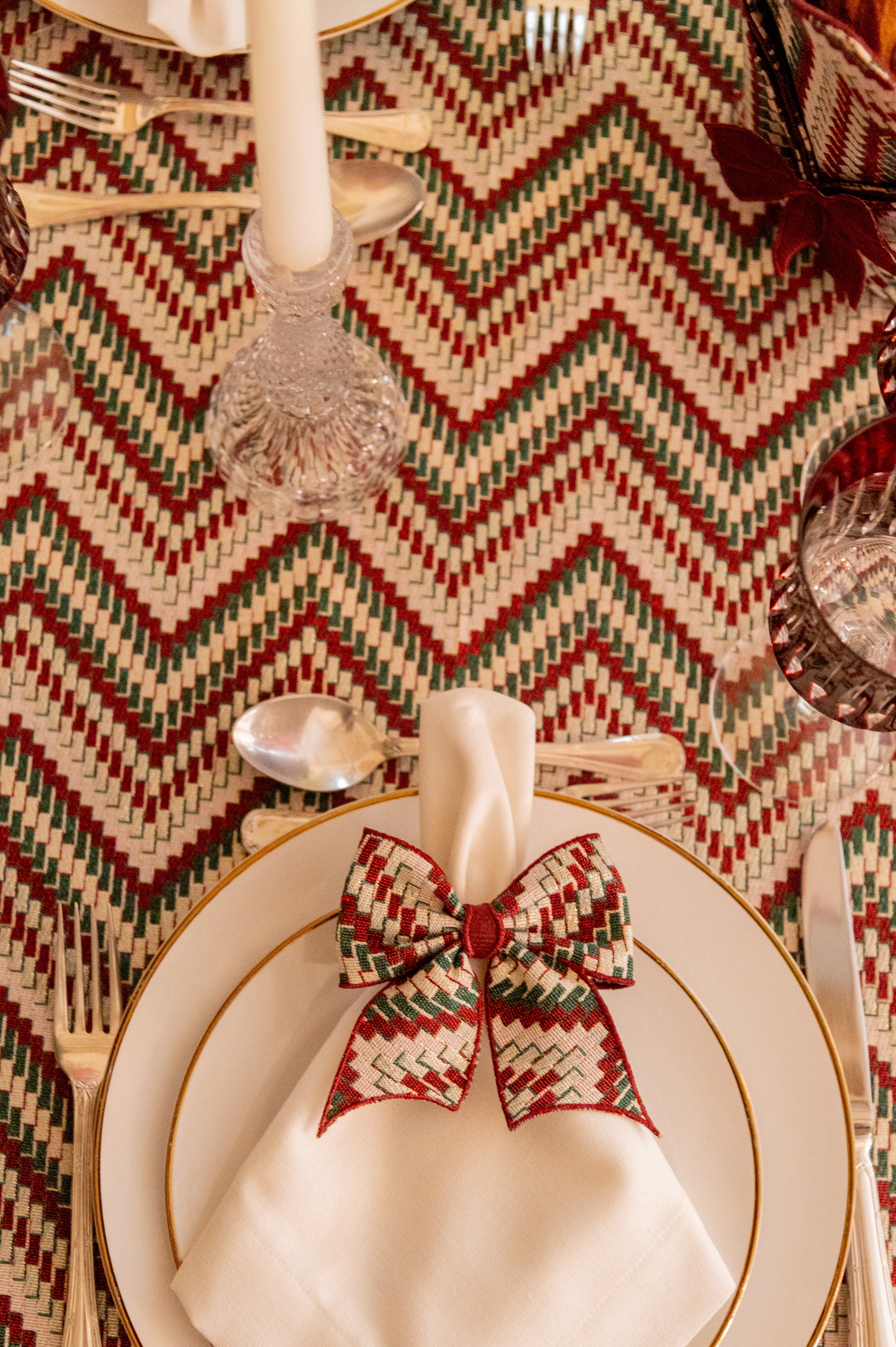 Porta Guardanapo Laço Magia do Natal