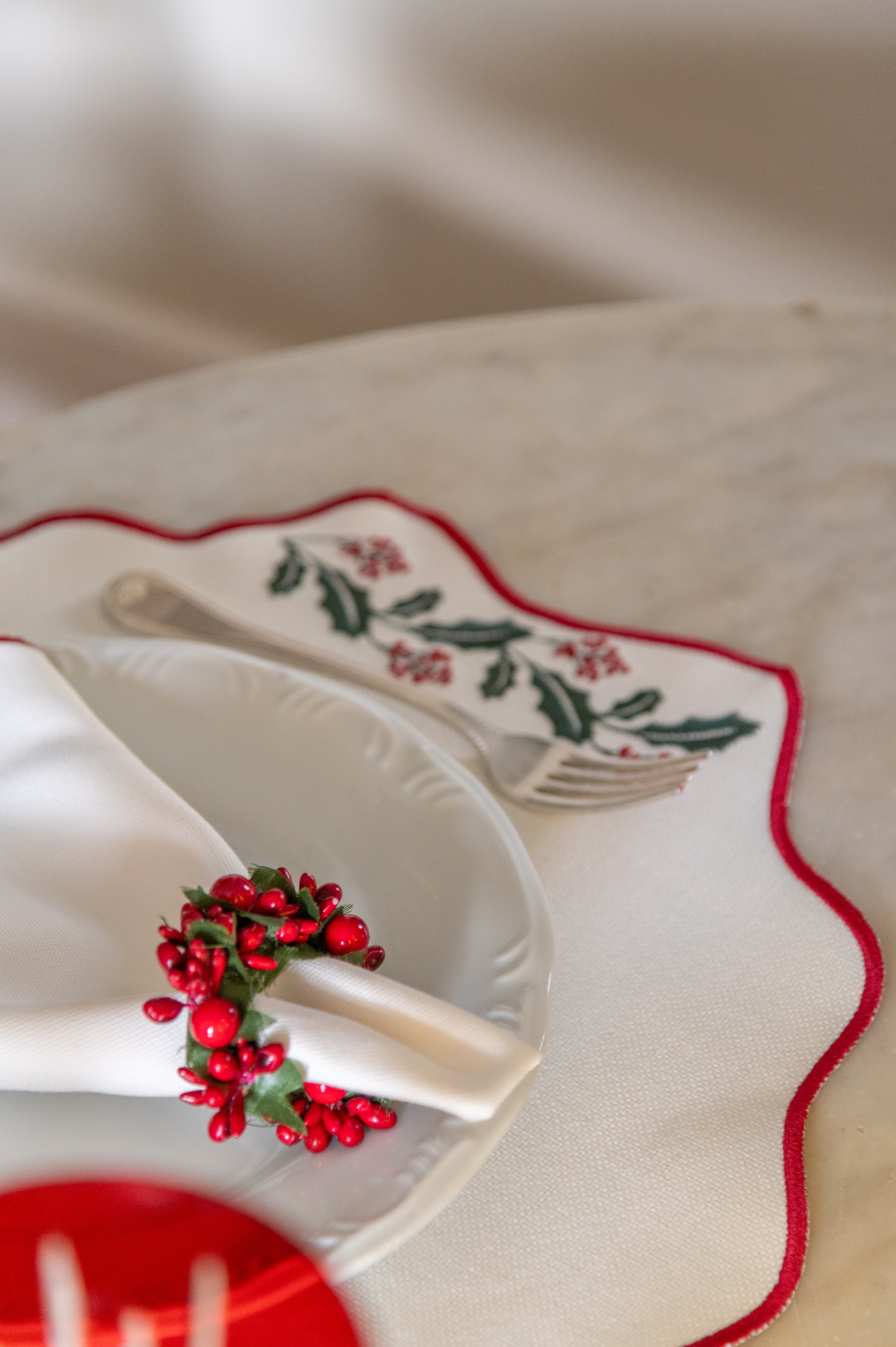 Porta Guardanapo Raminhos Natalinos