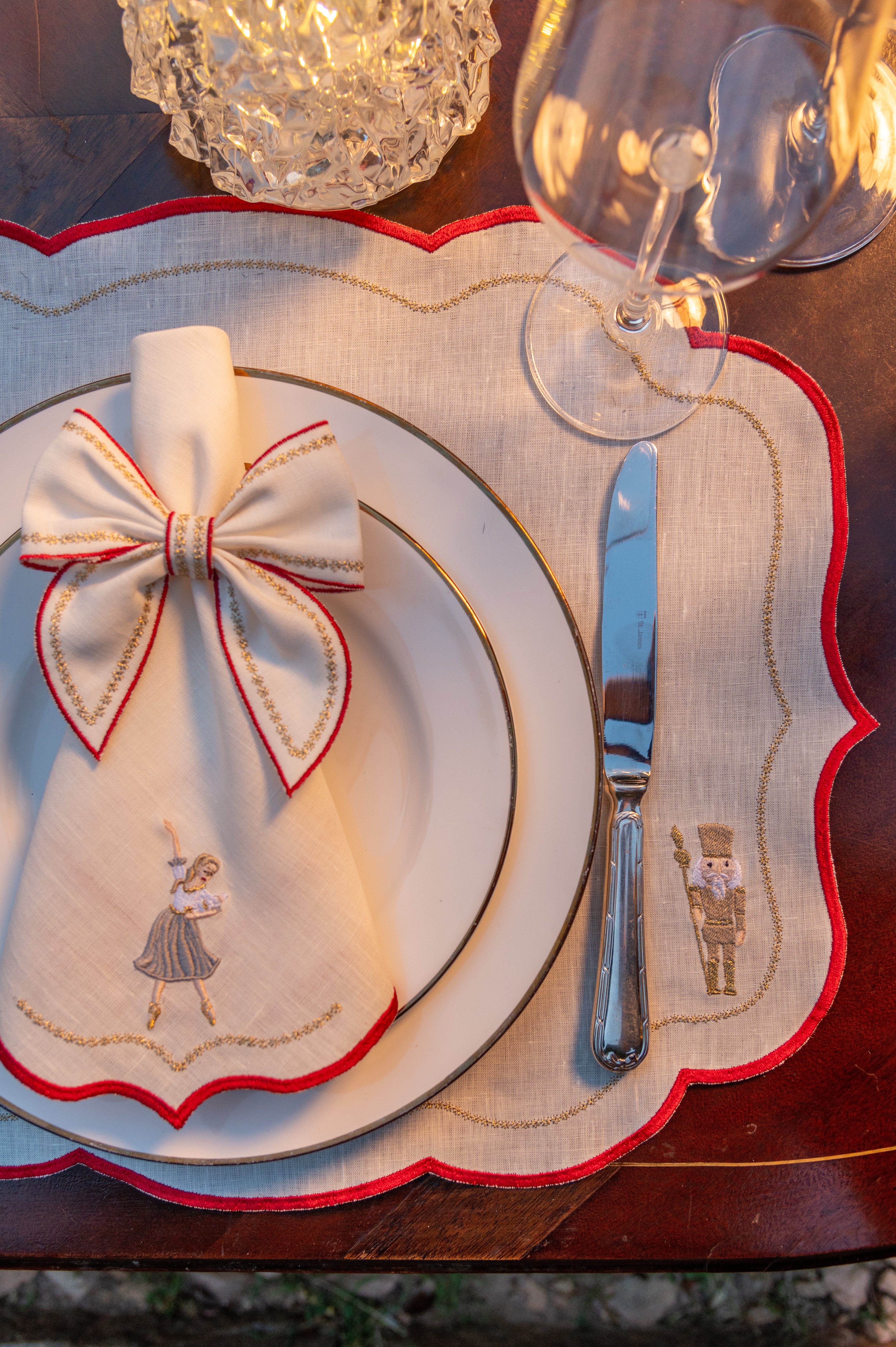 Porta Guardanapo Laço Quebra-Nozes